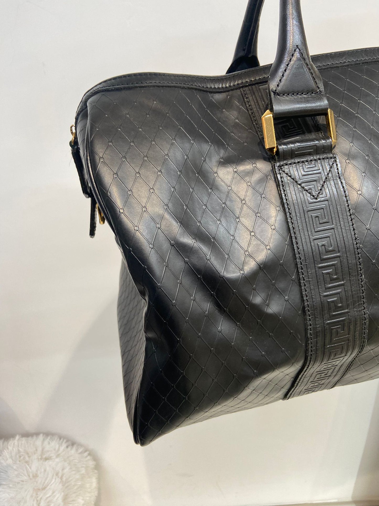 Versace 黑色牛皮旅行袋