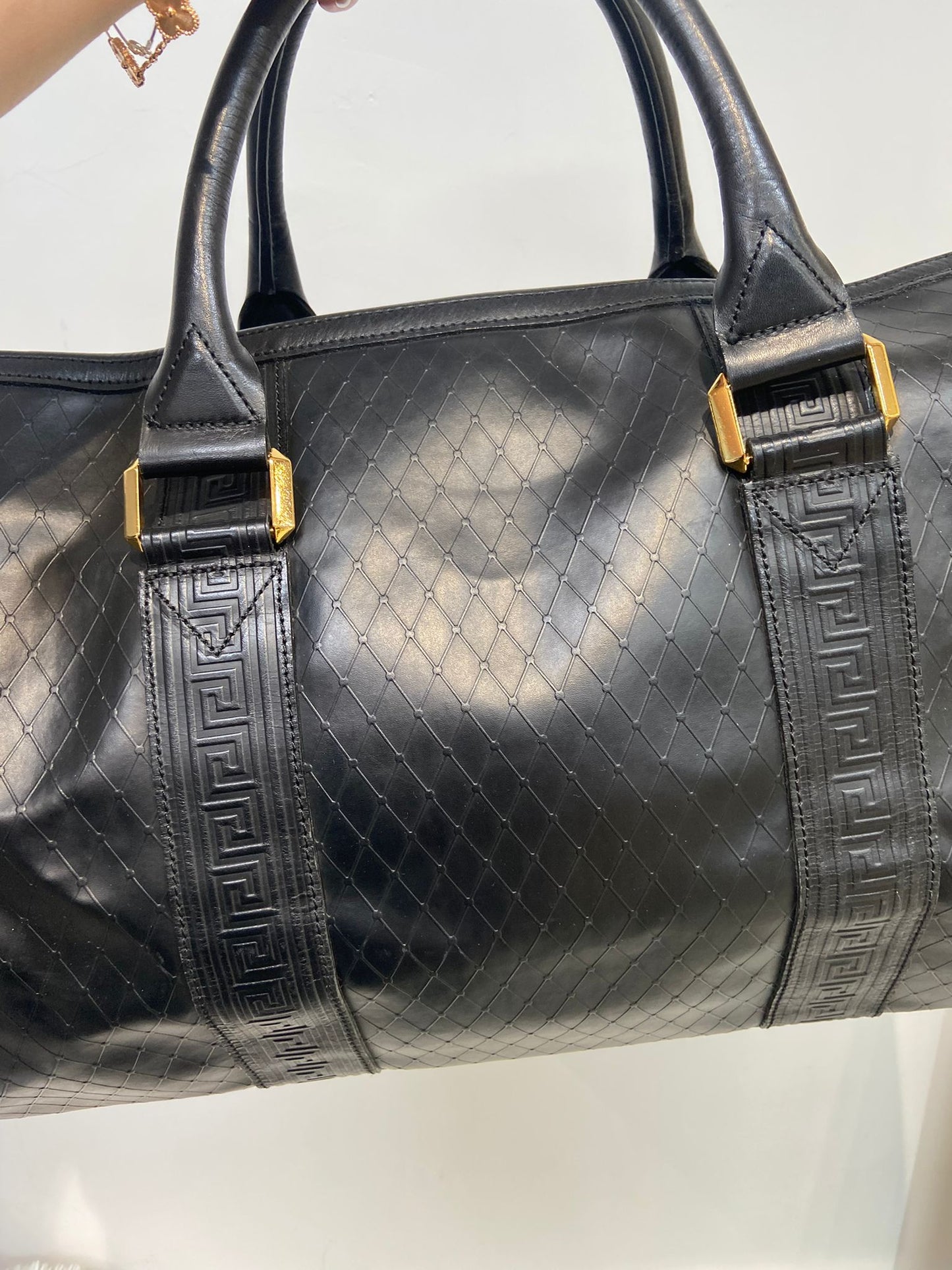 Versace 黑色牛皮旅行袋