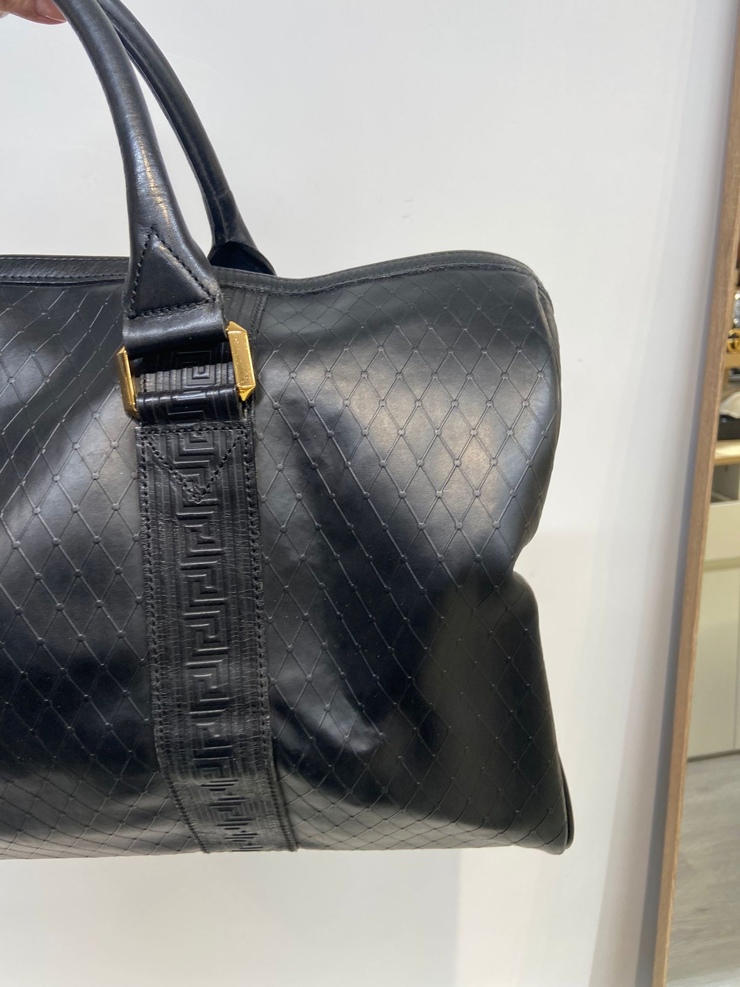Versace 黑色牛皮旅行袋