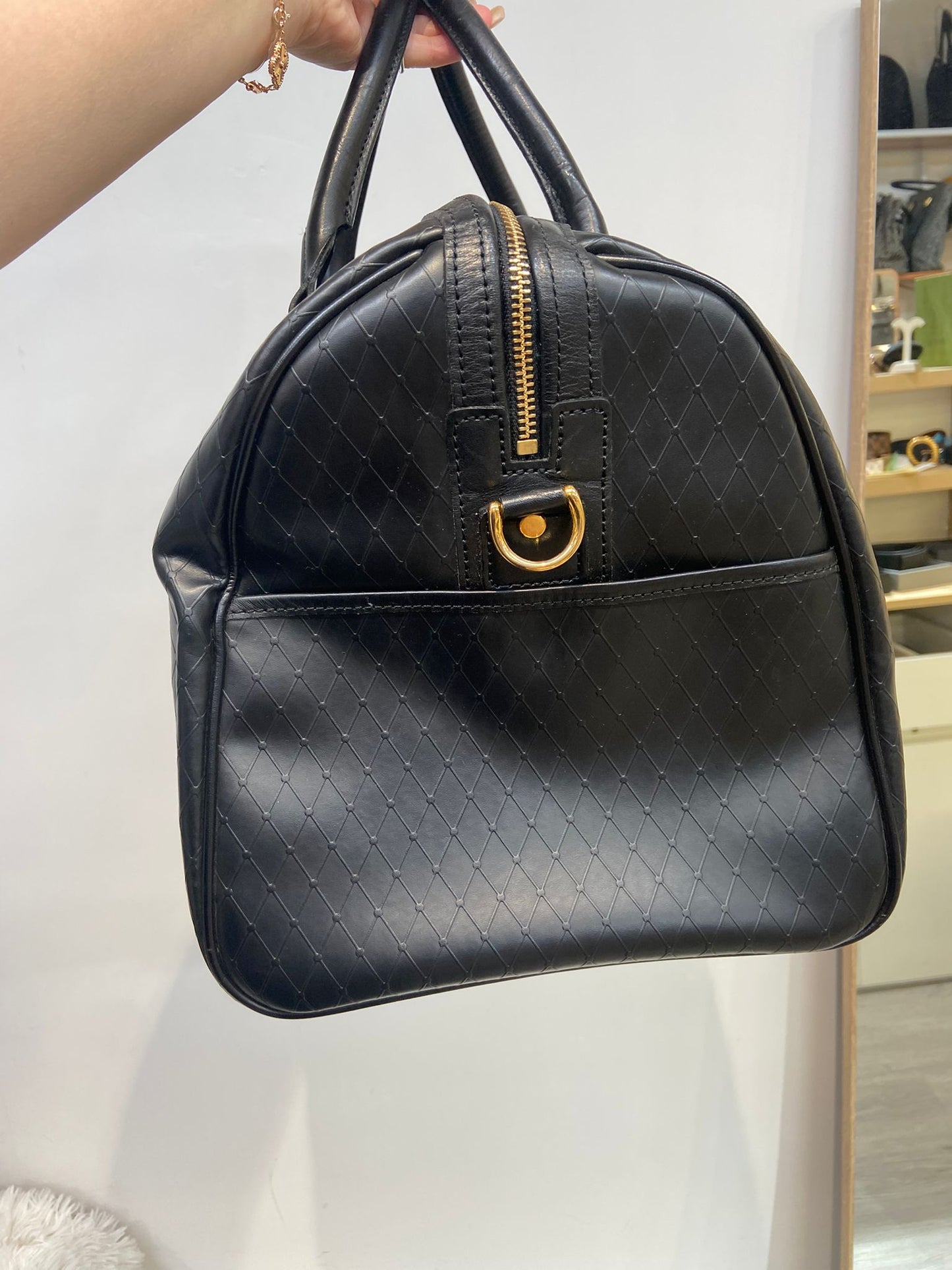Versace 黑色牛皮旅行袋