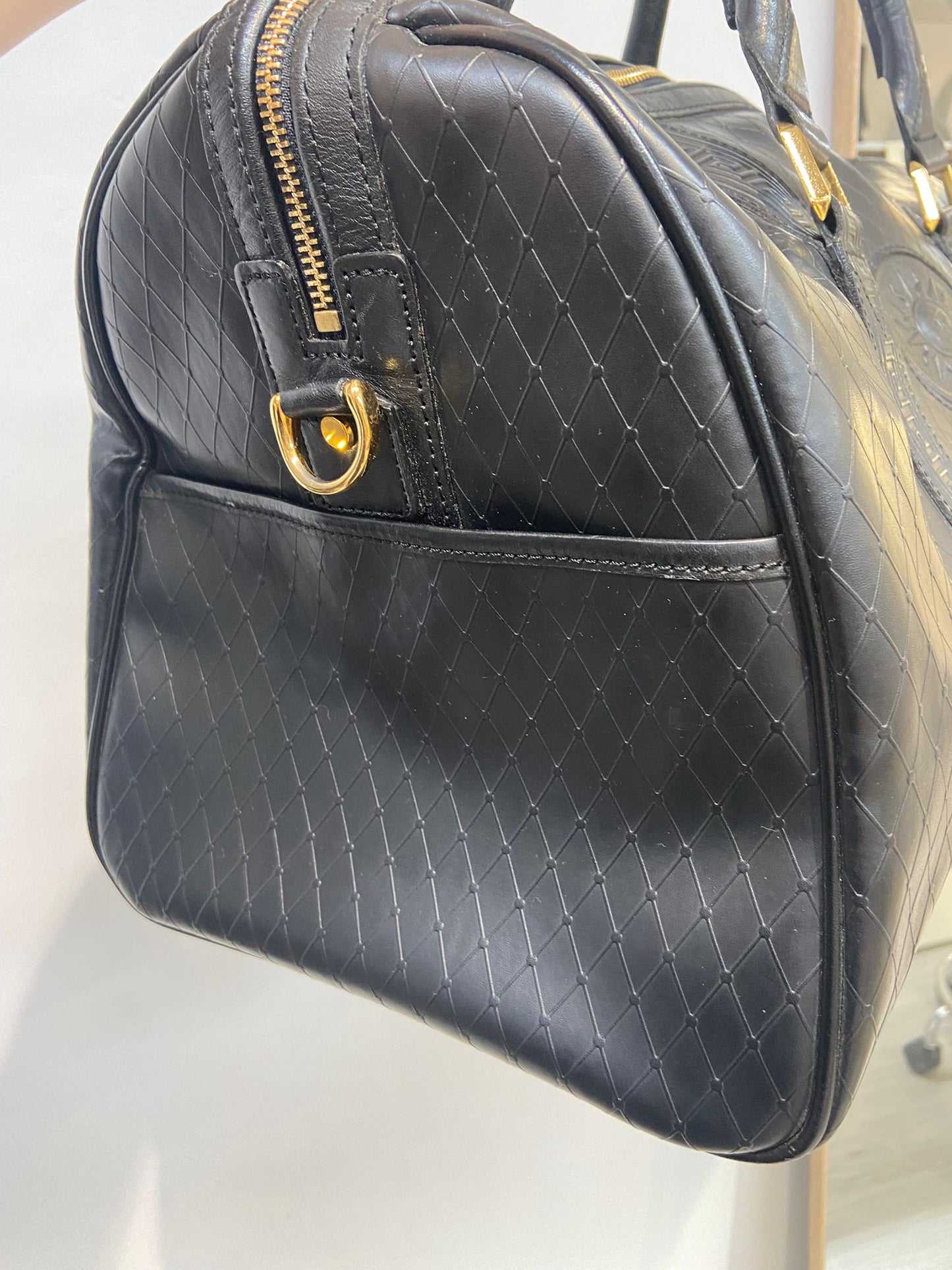 Versace 黑色牛皮旅行袋