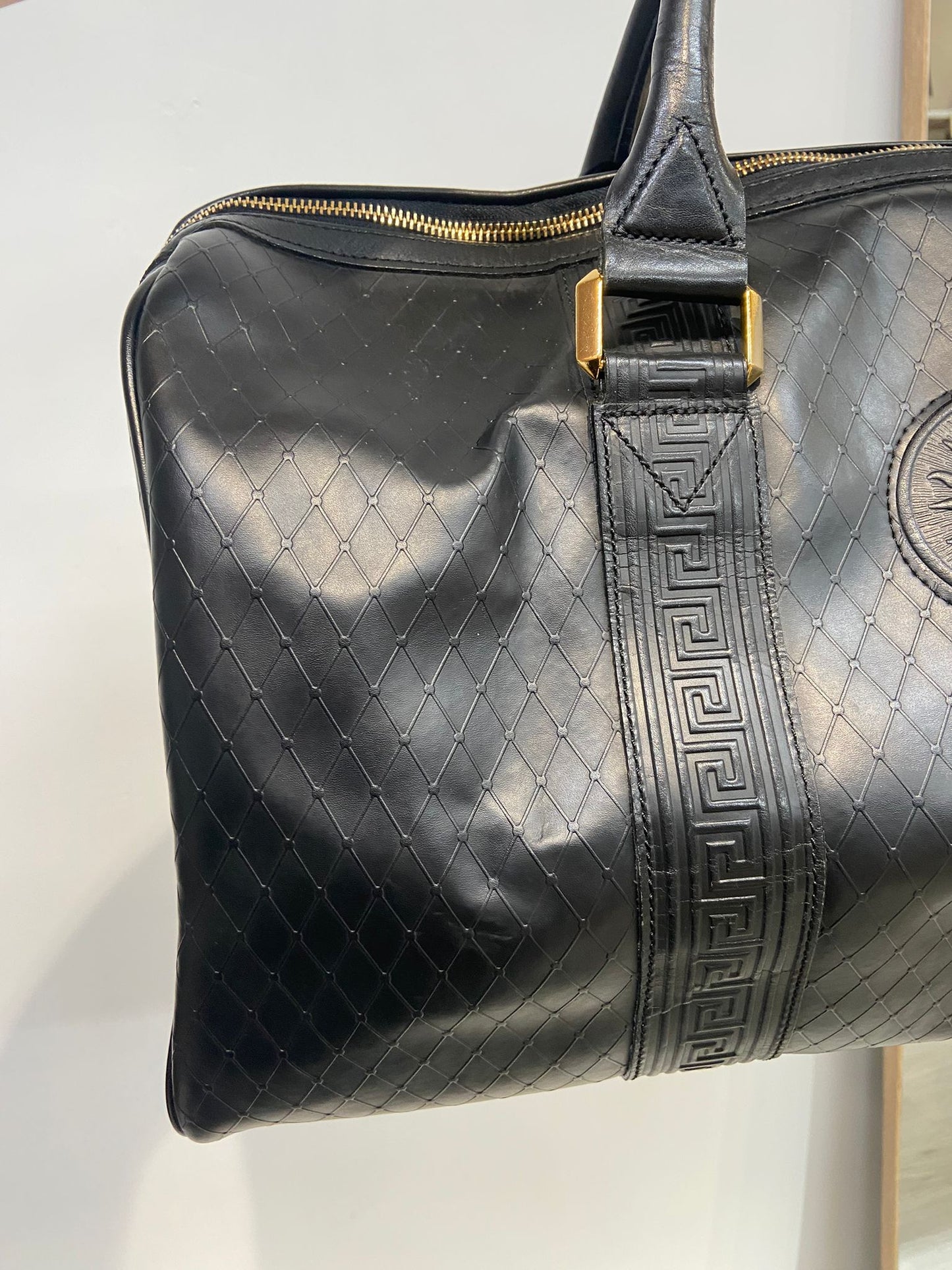 Versace 黑色牛皮旅行袋