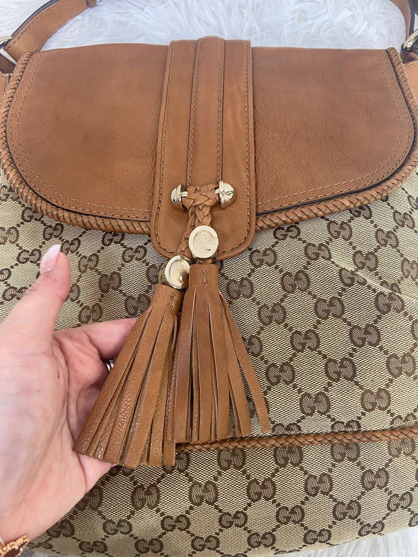 Gucci 流蘇 hobo bag