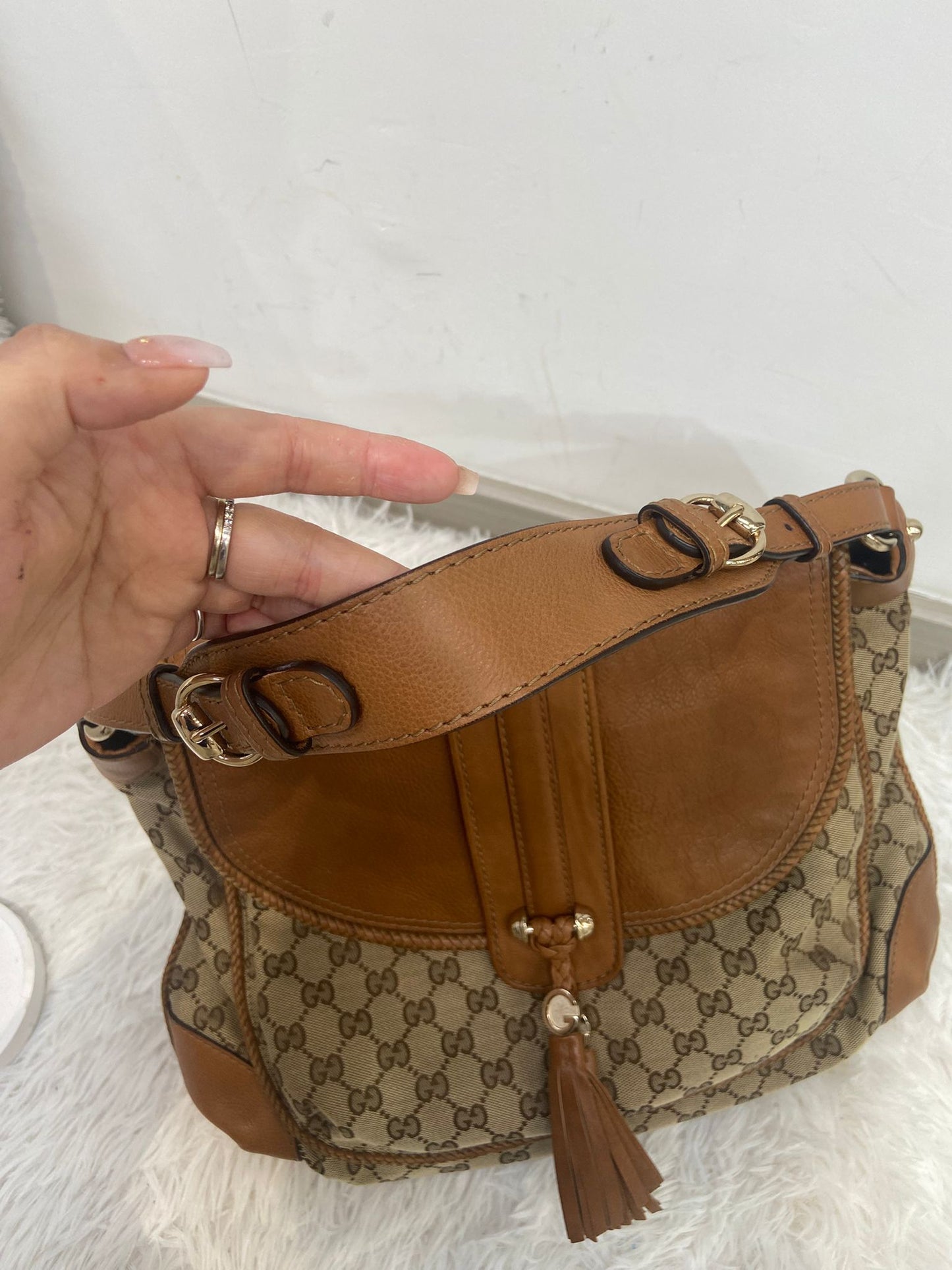 Gucci 流蘇 hobo bag
