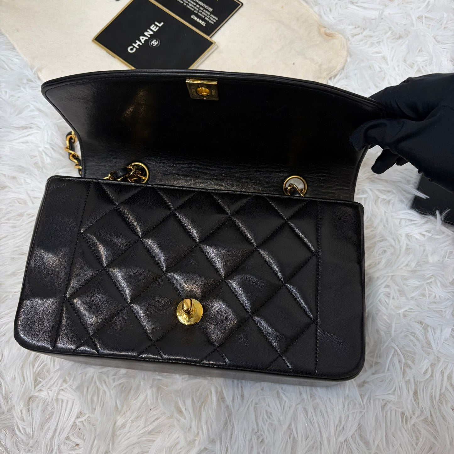 Chanel 黑金Diana 22