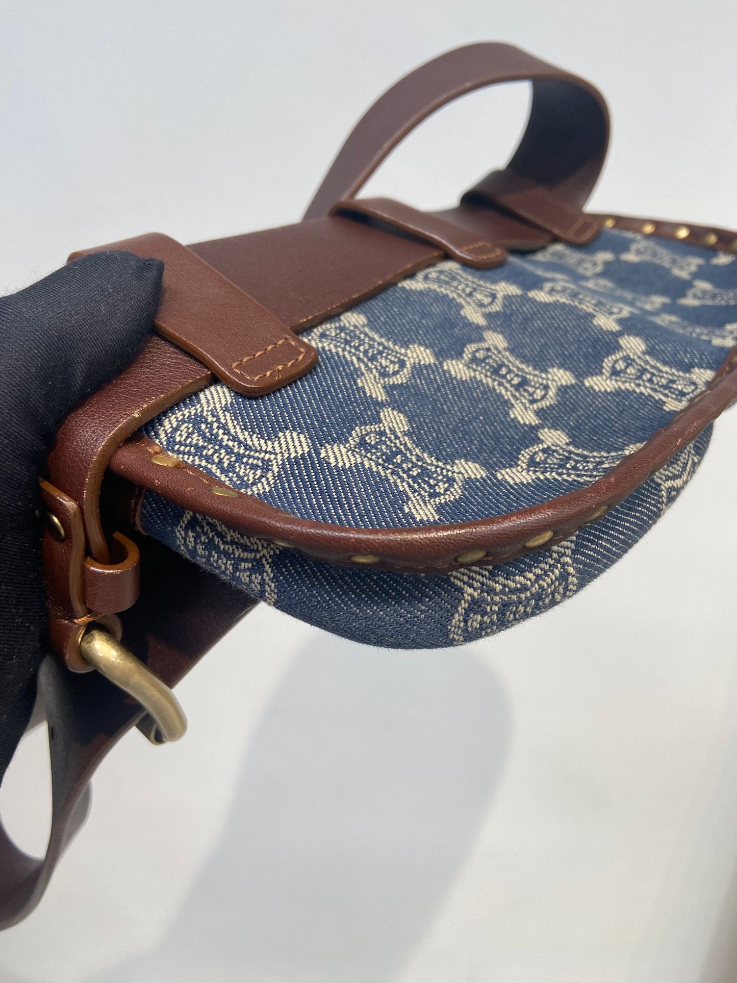 Celine 牛仔凱旋門 腰包