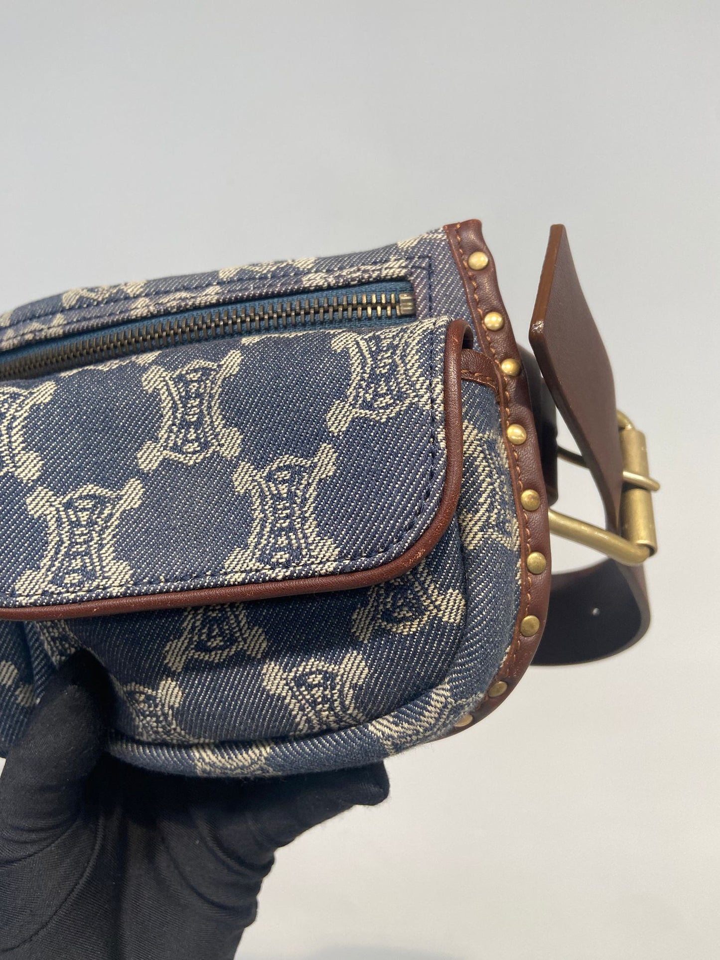 Celine 牛仔凱旋門 腰包
