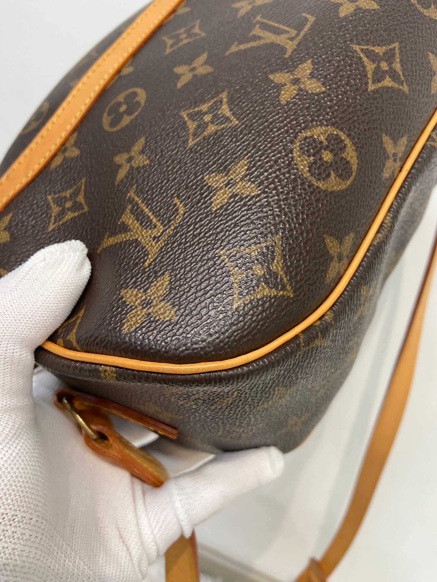 LV 老花 蘋果包