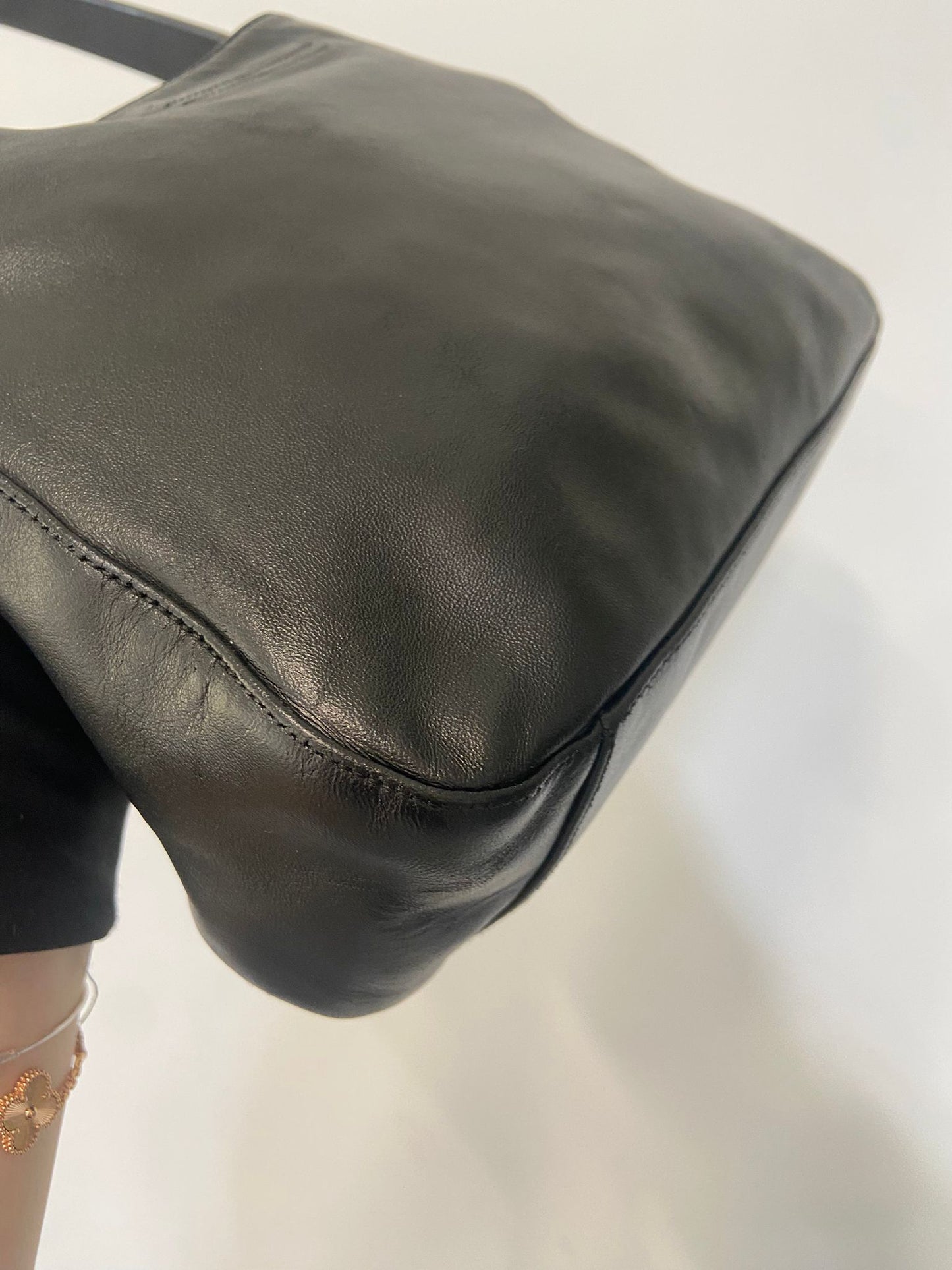 Prada plastic handle hobo bag