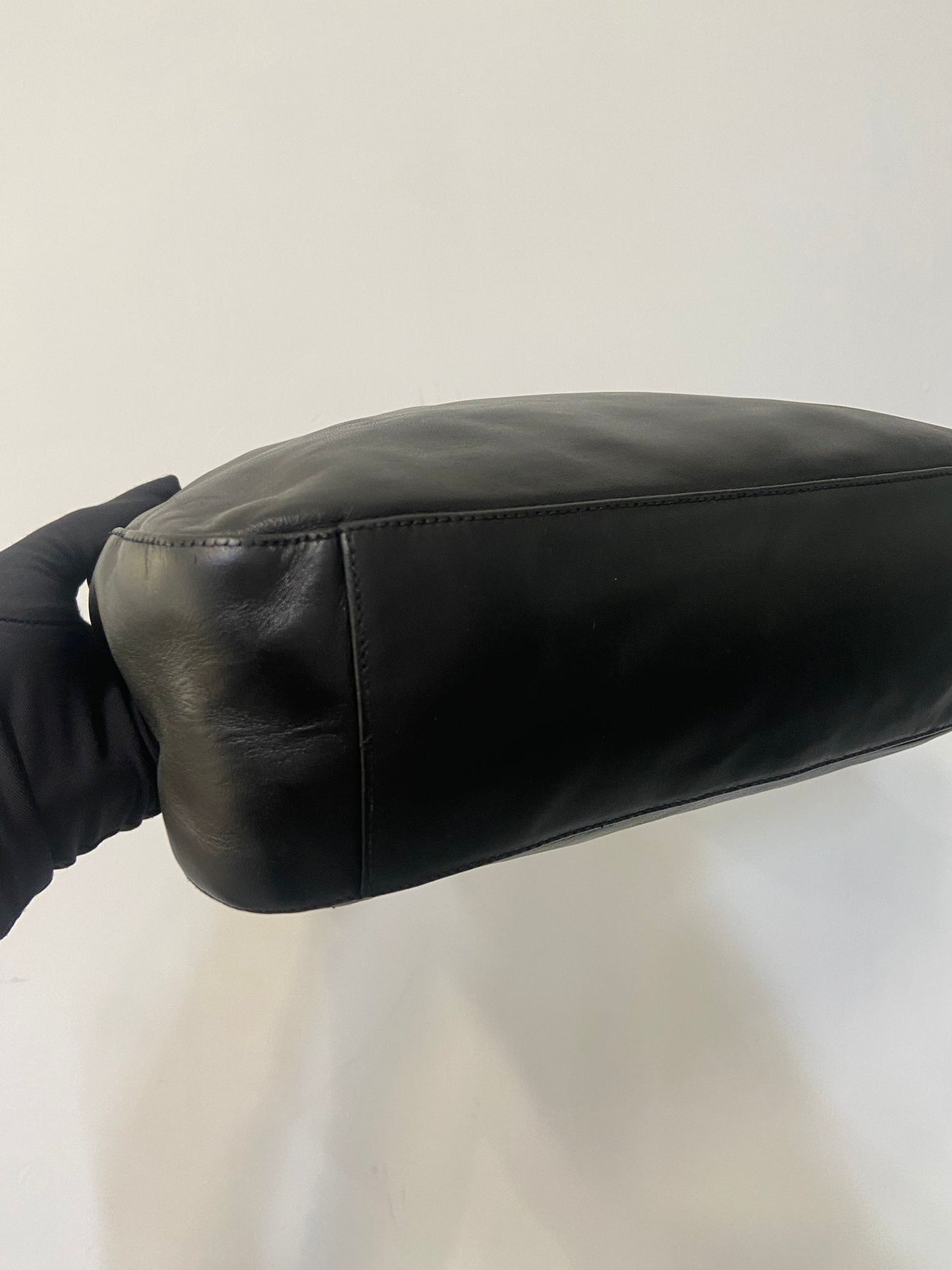 Prada plastic handle hobo bag