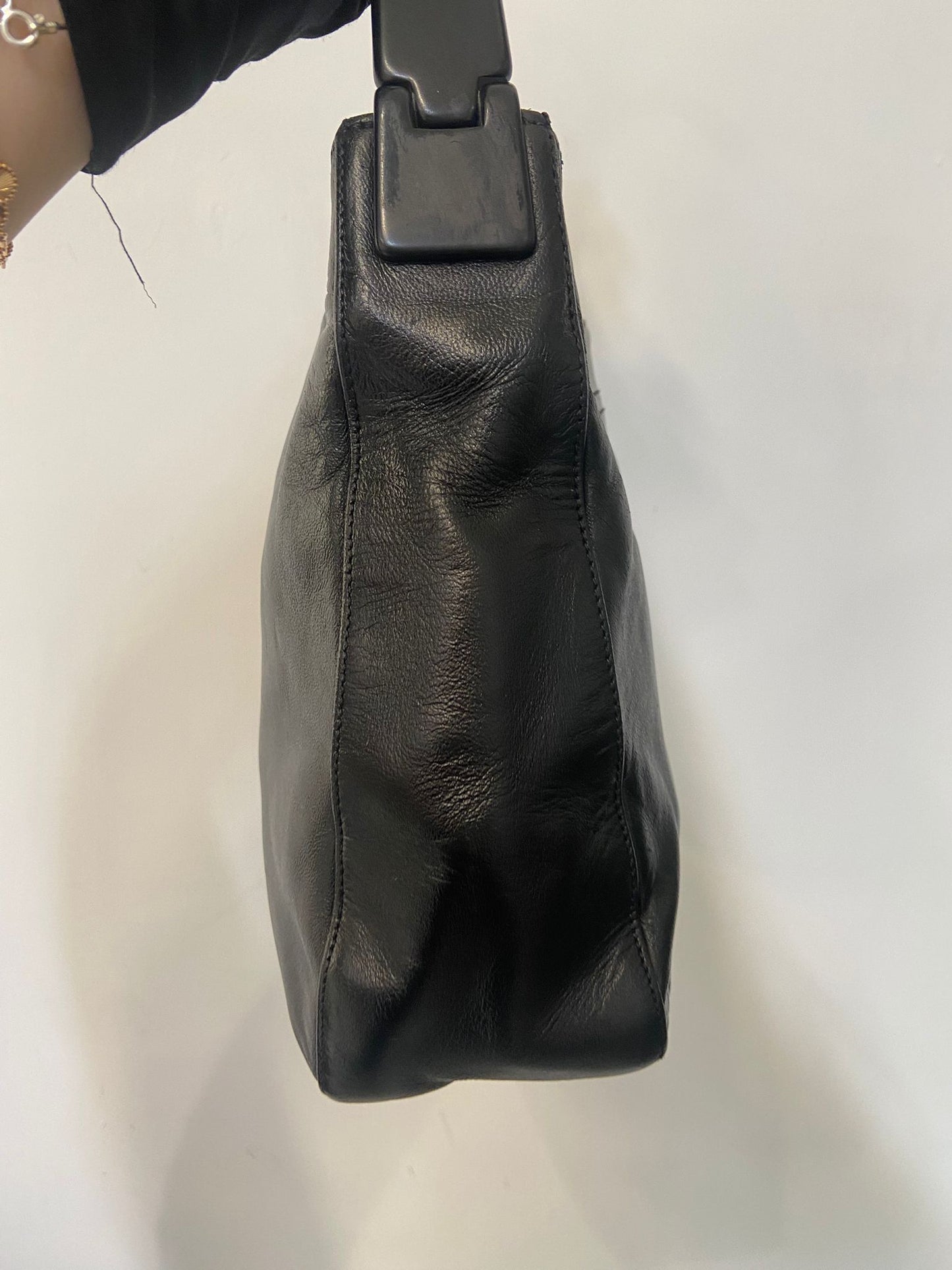 Prada plastic handle hobo bag
