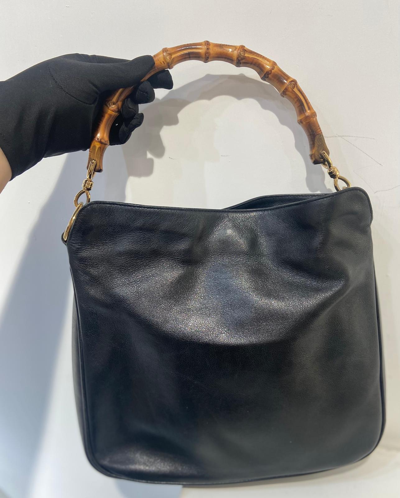 GUCCI bamboo handle hobo bag
