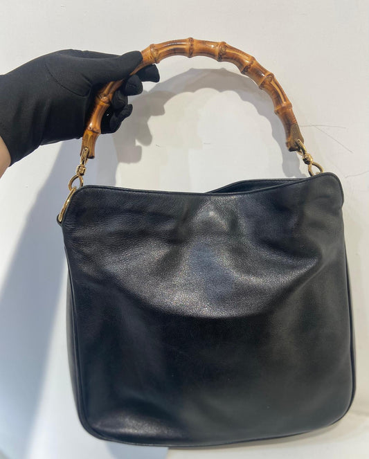 GUCCI bamboo handle hobo bag