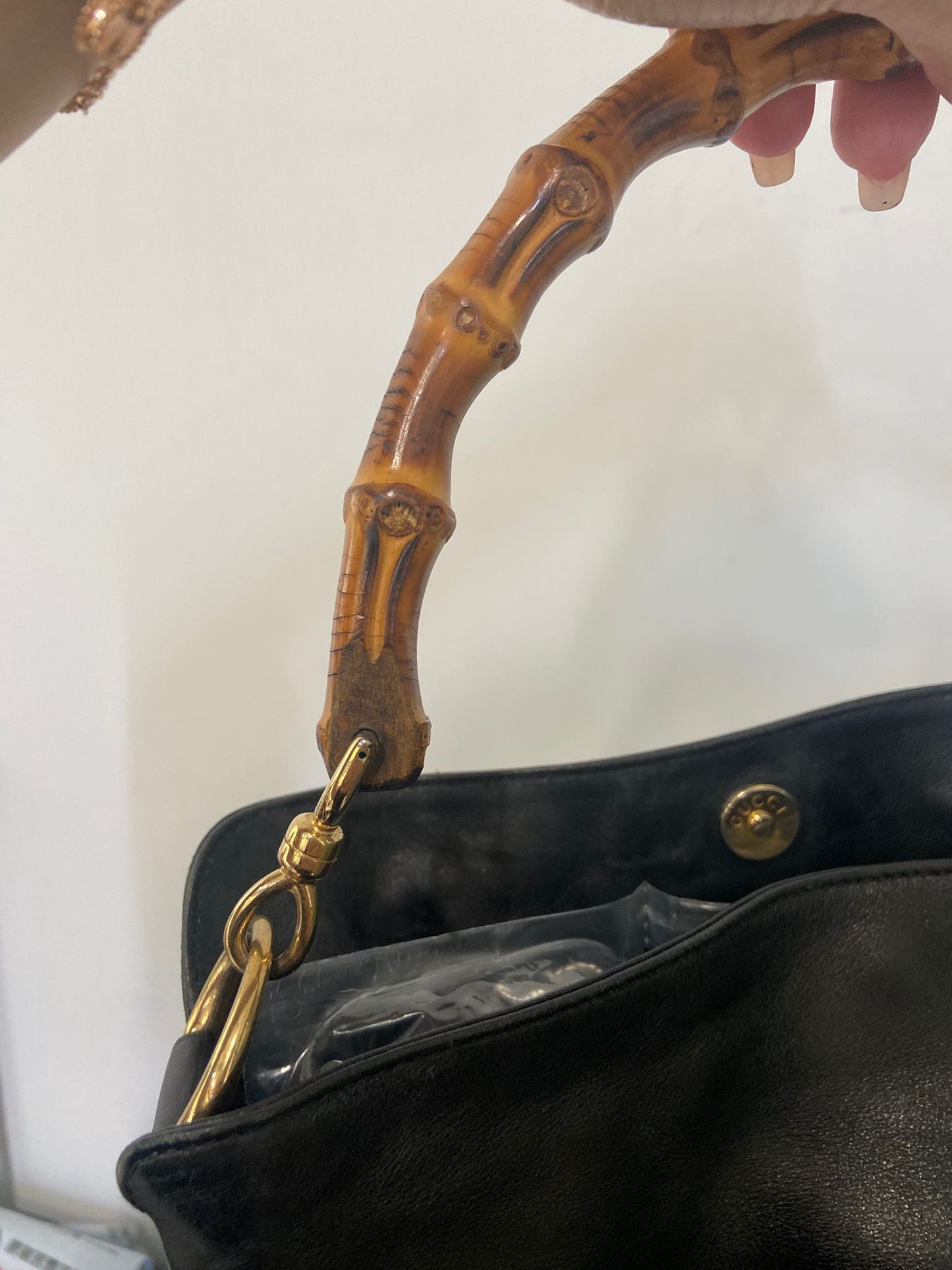 GUCCI bamboo handle hobo bag