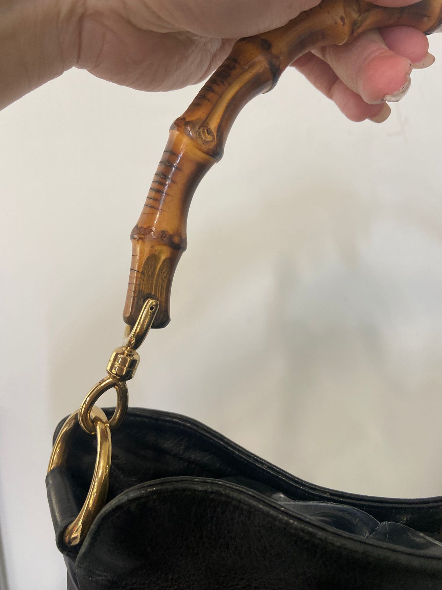 GUCCI bamboo handle hobo bag