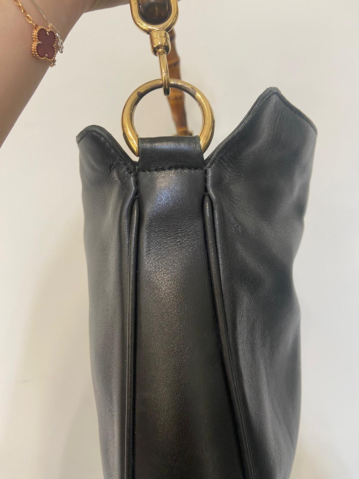 GUCCI bamboo handle hobo bag