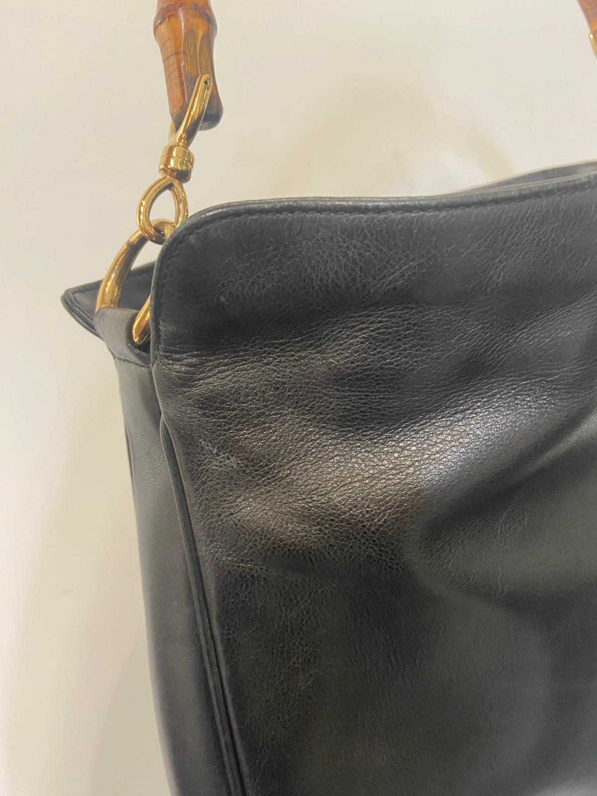 GUCCI bamboo handle hobo bag