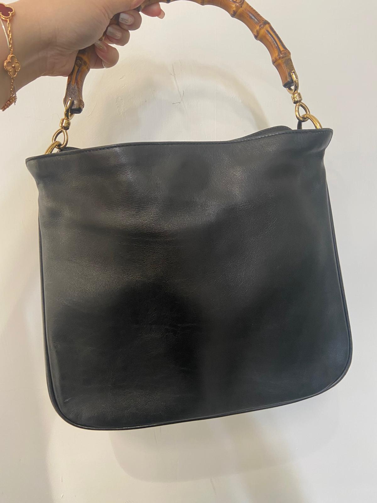GUCCI bamboo handle hobo bag