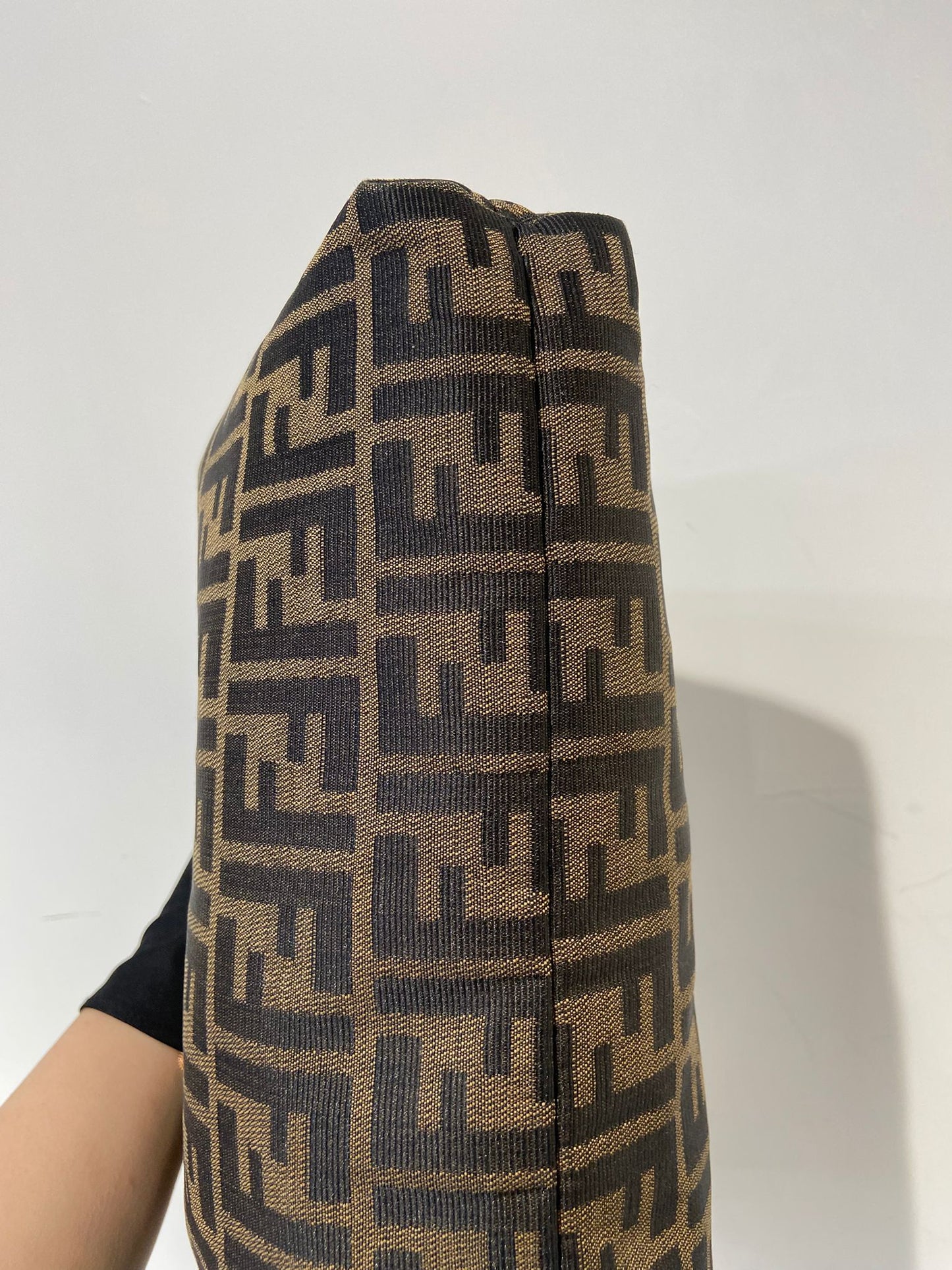 Fendi zucca double zip hobo bag