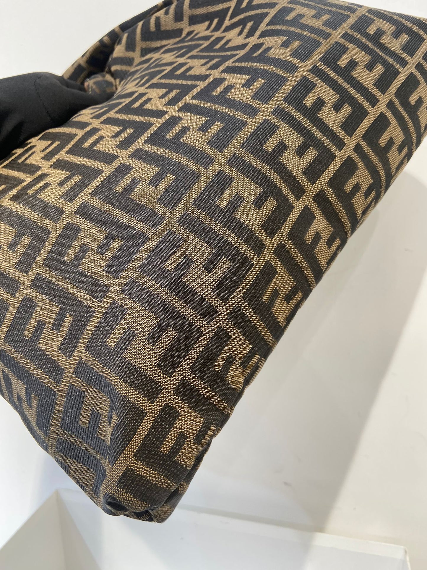 Fendi zucca double zip hobo bag
