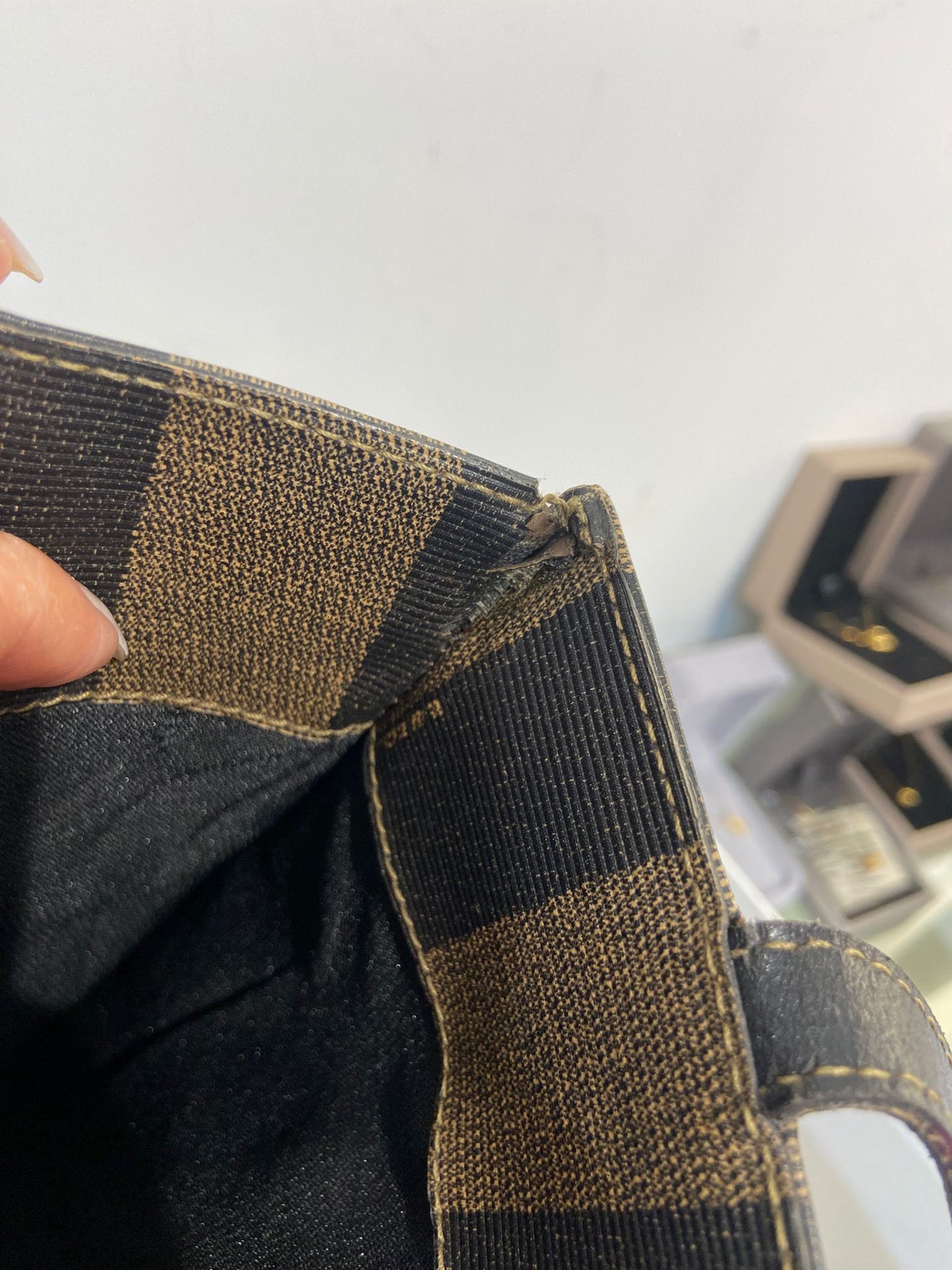 Fendi Vintage Pequin Roma Tote