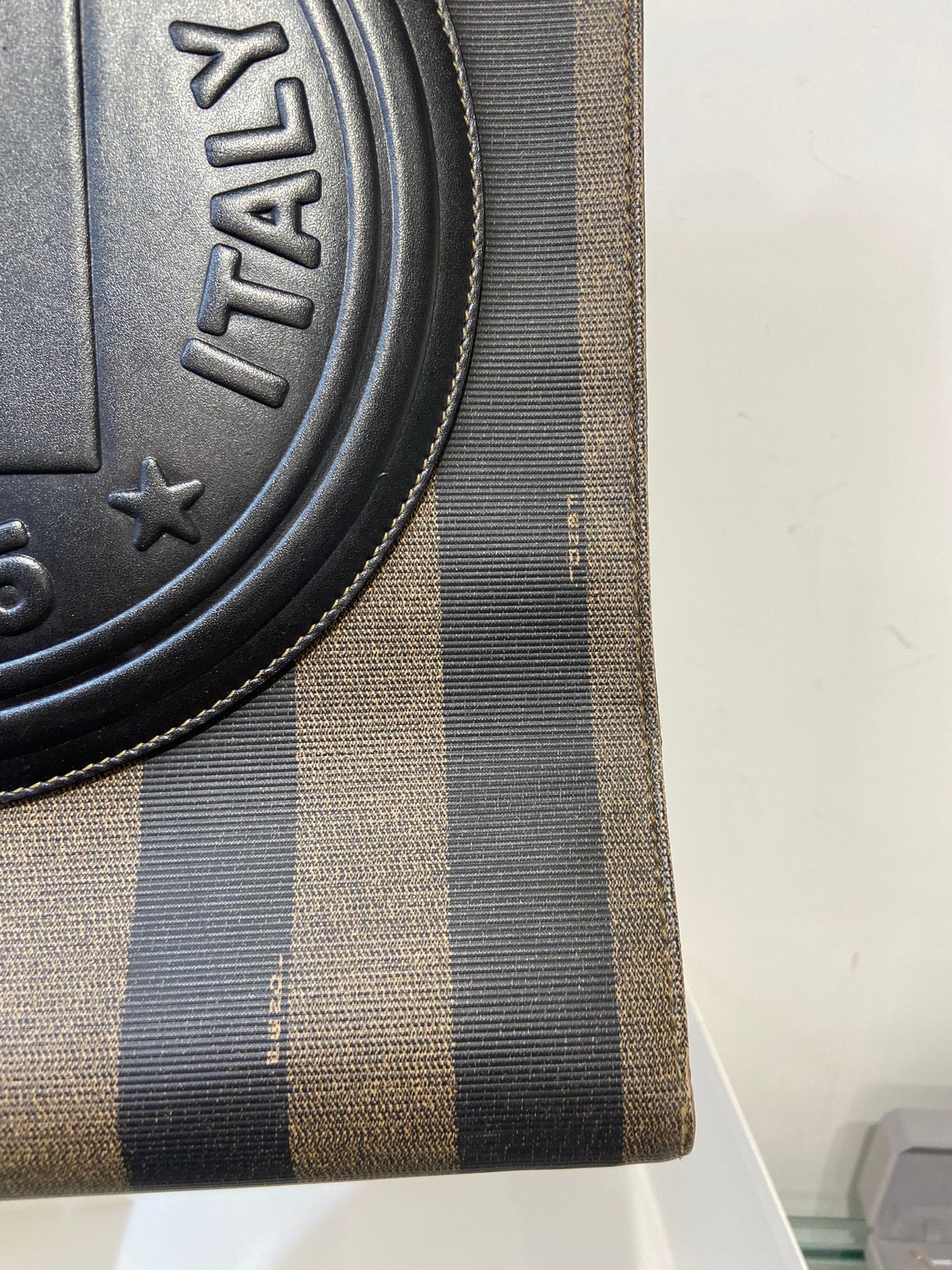 Fendi Vintage Pequin Roma Tote