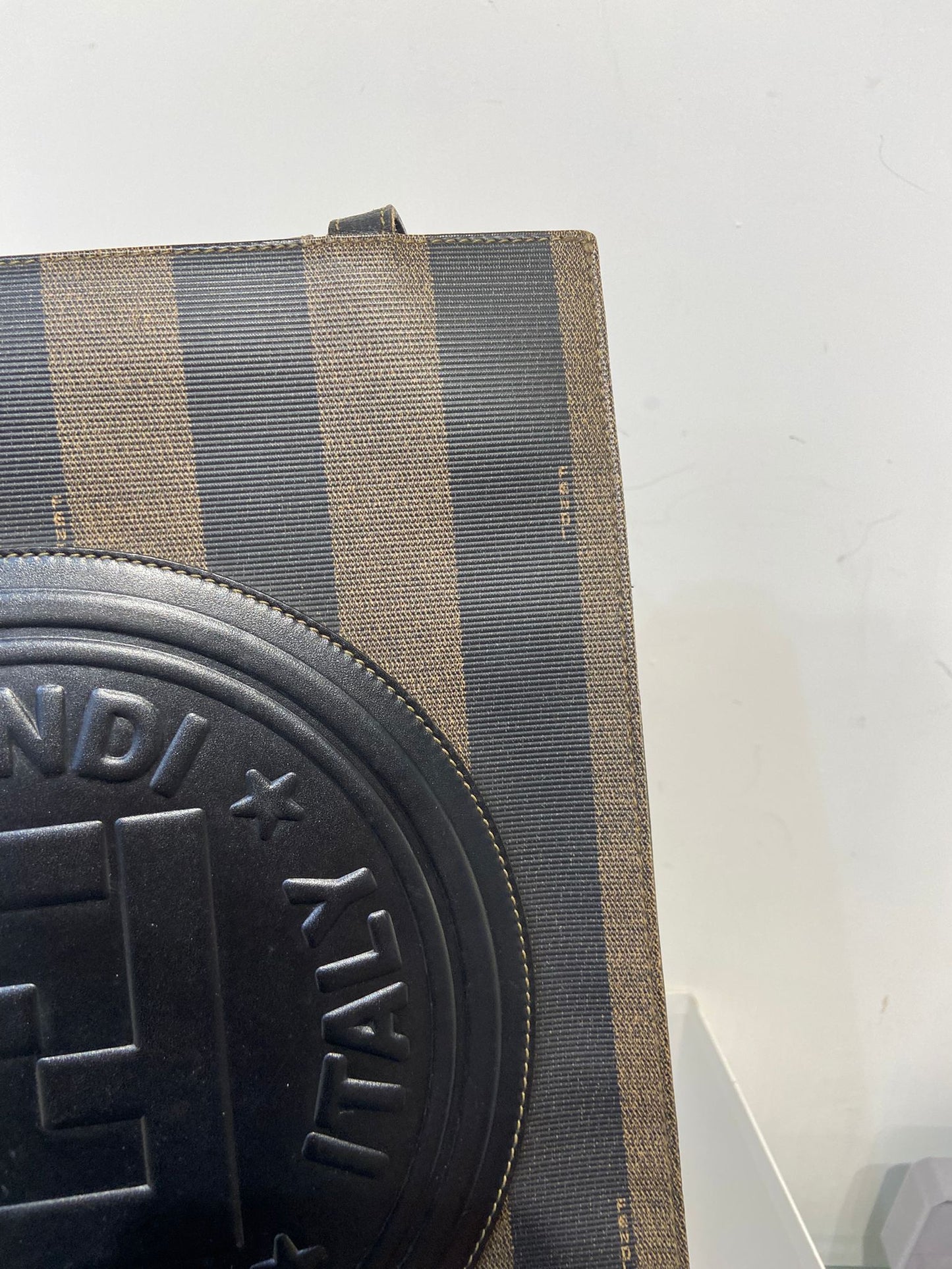 Fendi Vintage Pequin Roma Tote