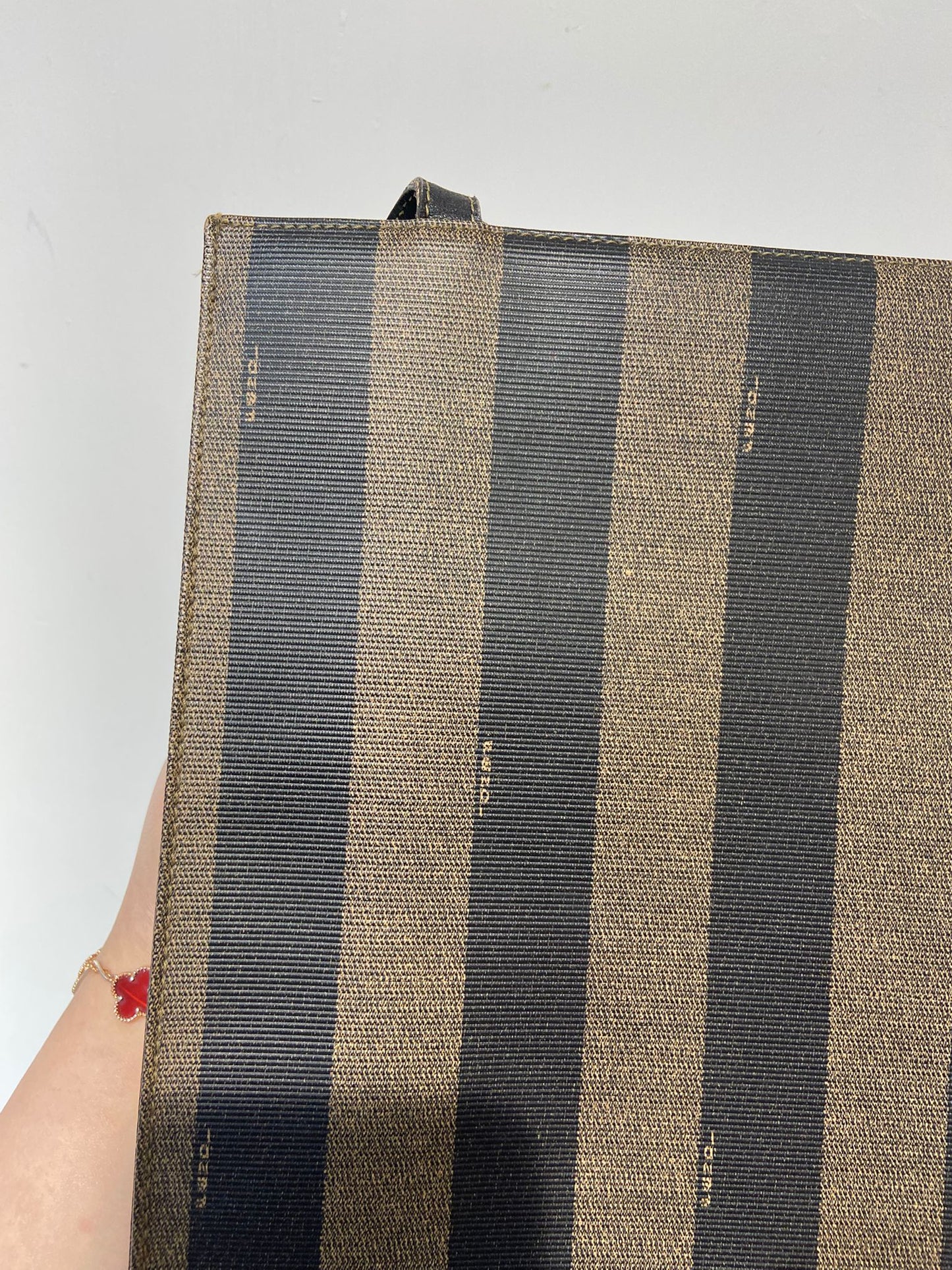 Fendi Vintage Pequin Roma Tote