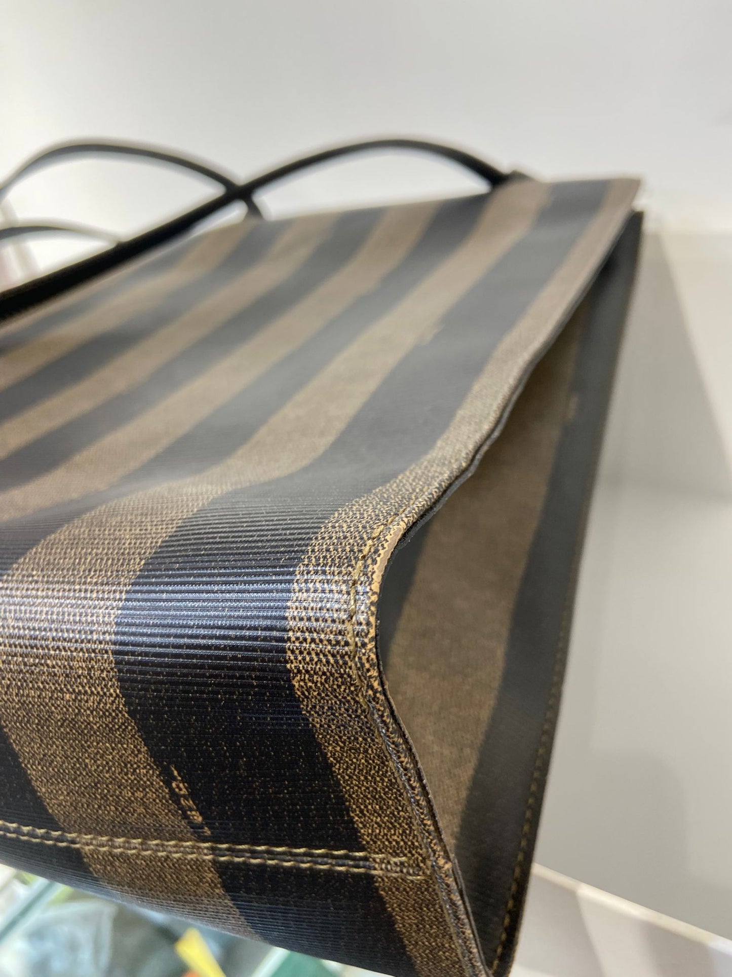 Fendi Vintage Pequin Roma Tote