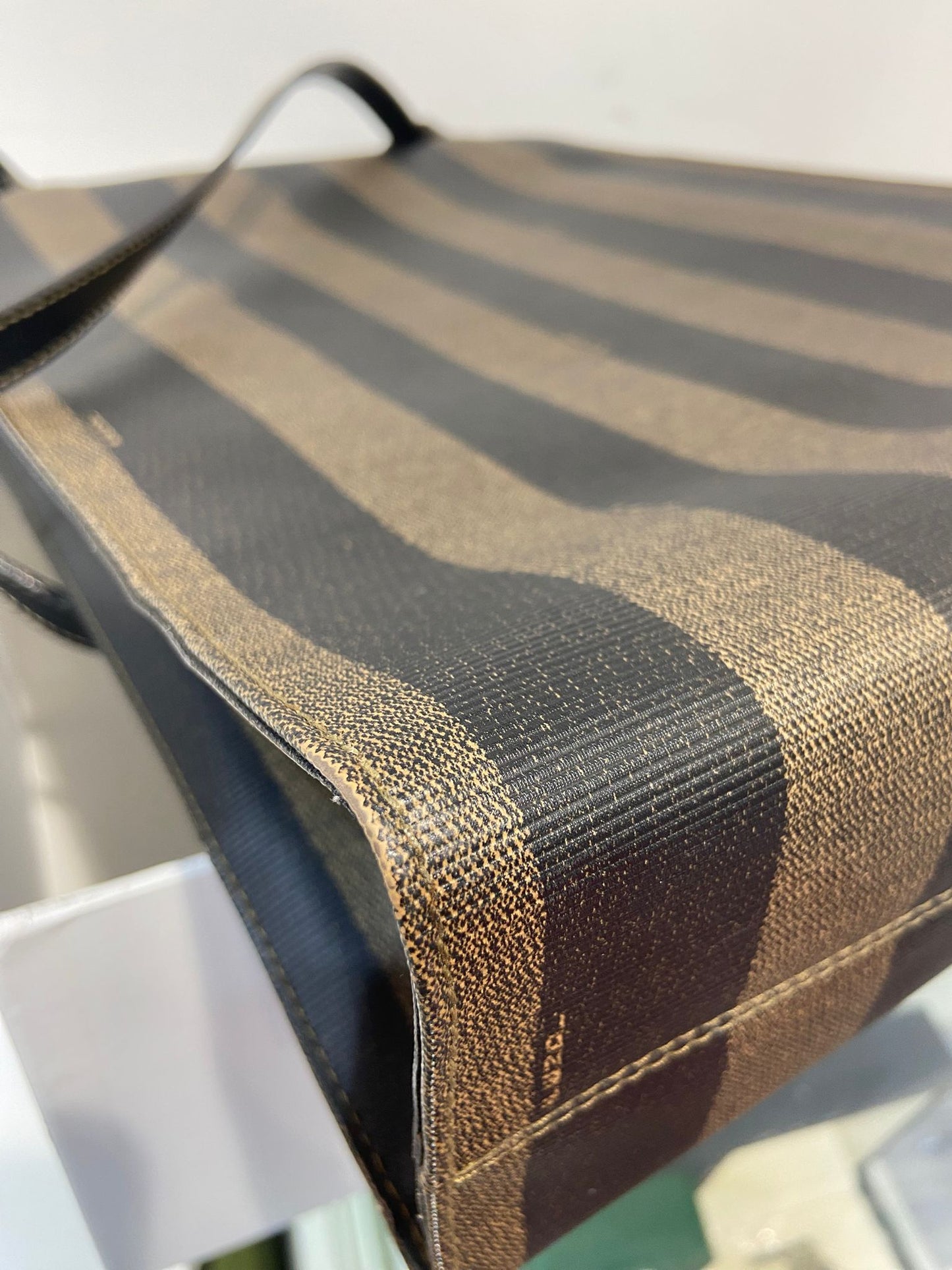 Fendi Vintage Pequin Roma Tote