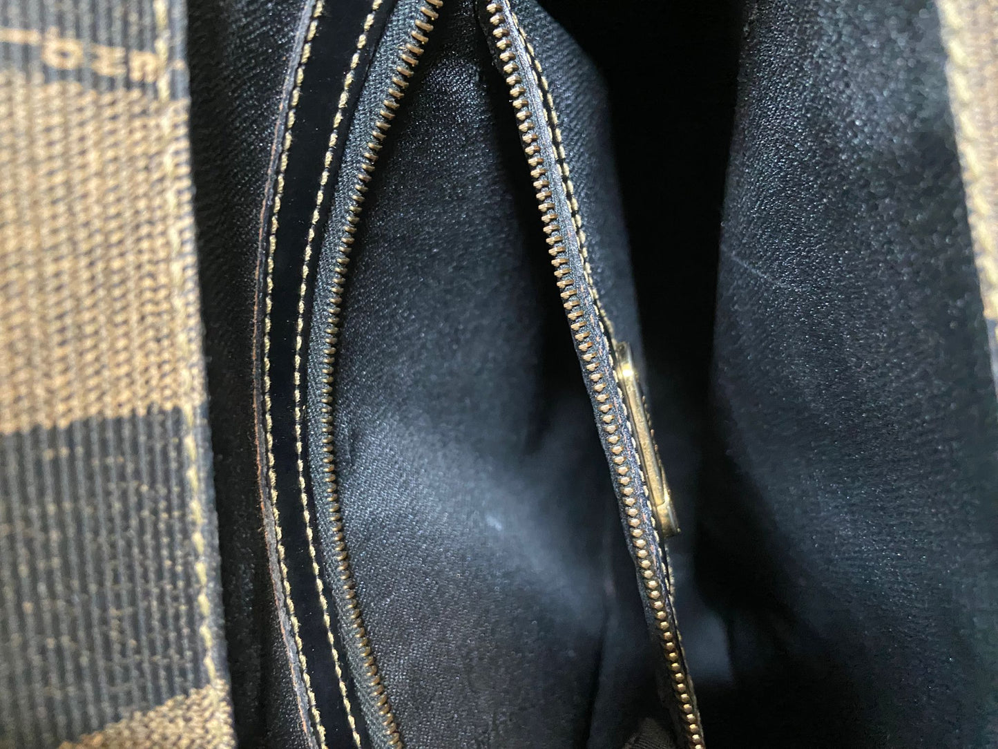 Fendi Vintage Pequin Roma Tote