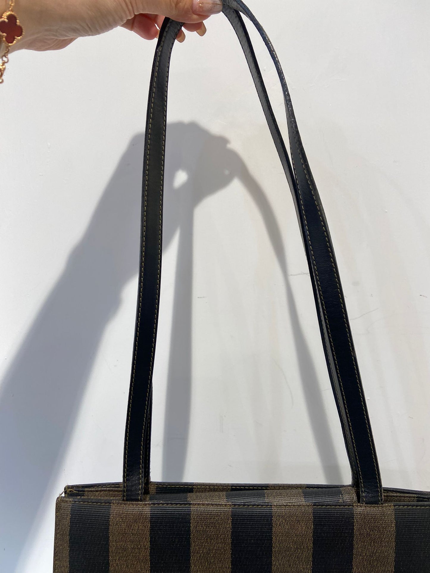 Fendi Vintage Pequin Roma Tote