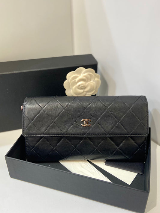 Chanel flap long wallet