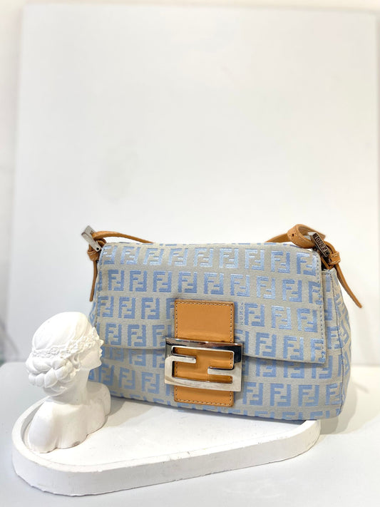 Fendi zucchino baguette light blue