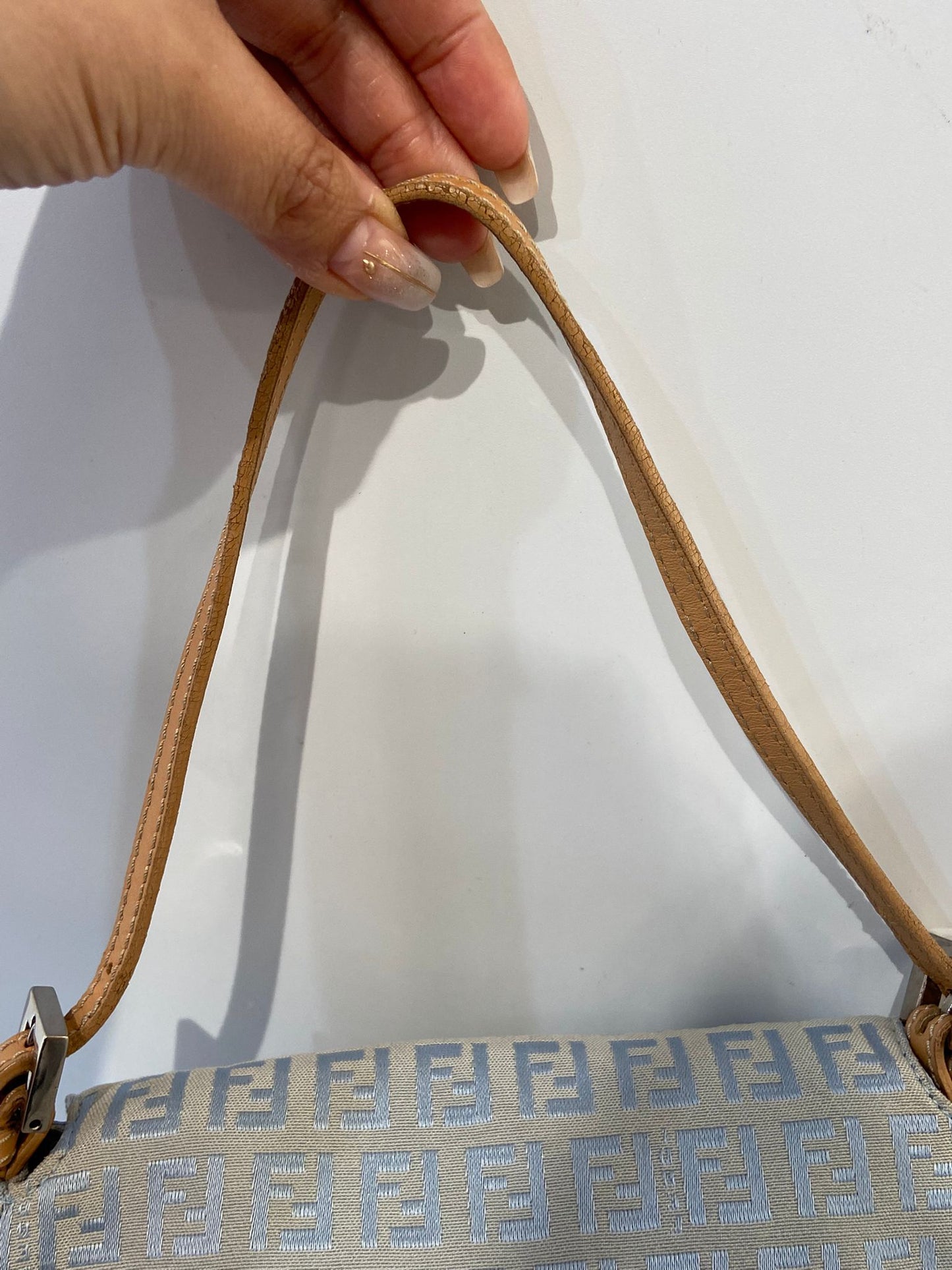 Fendi zucchino baguette light blue
