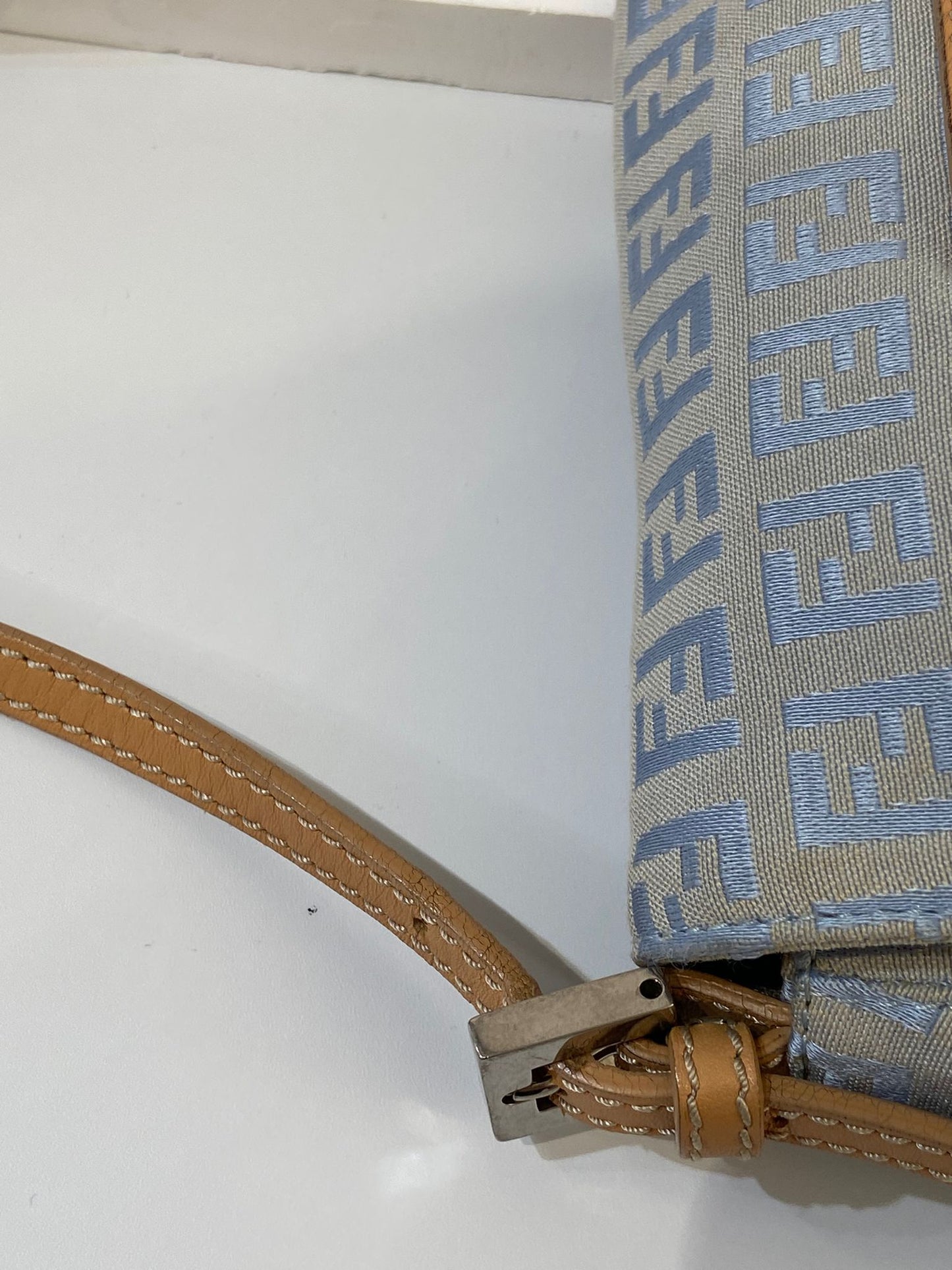 Fendi zucchino baguette light blue