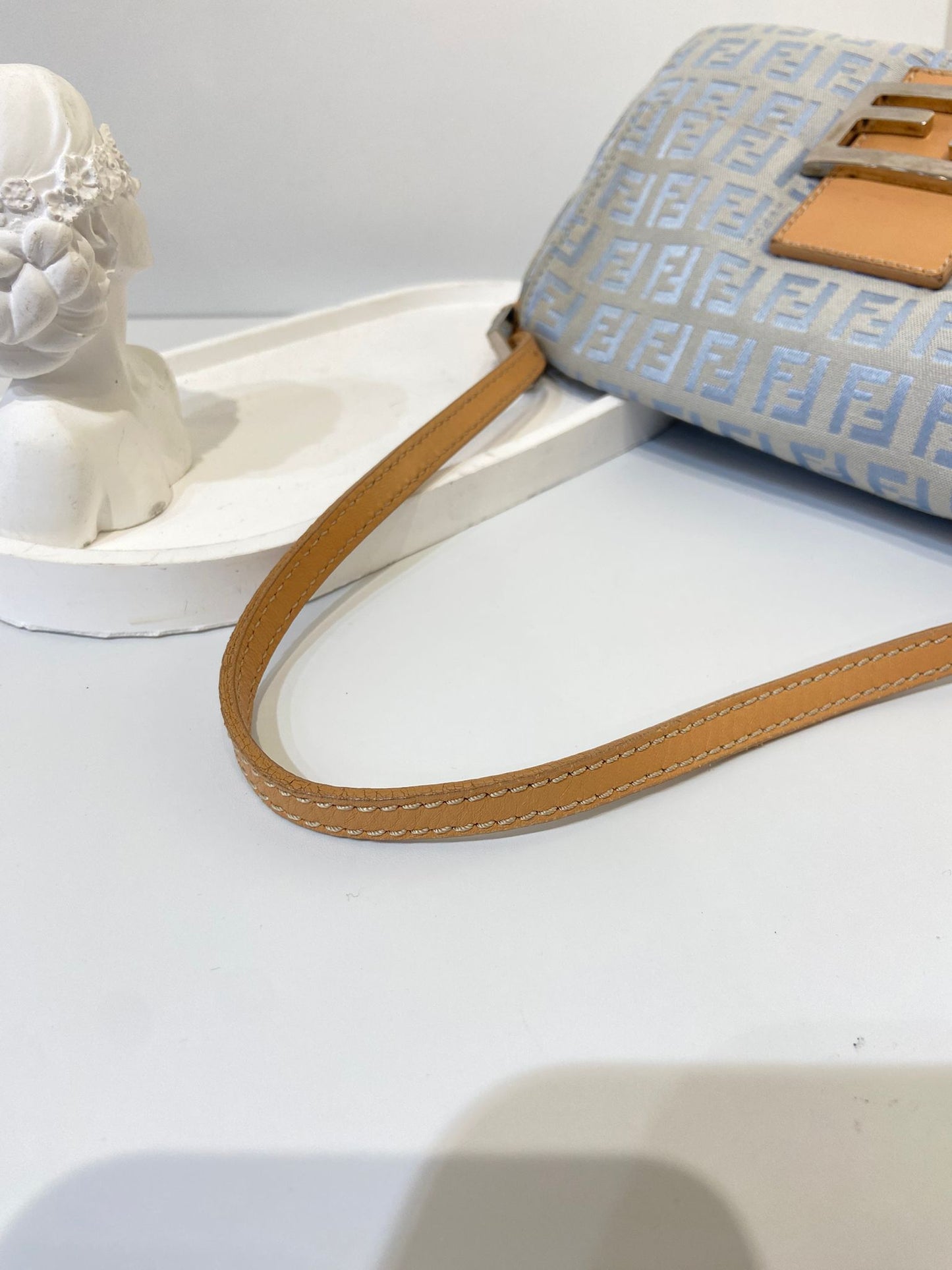 Fendi zucchino baguette light blue