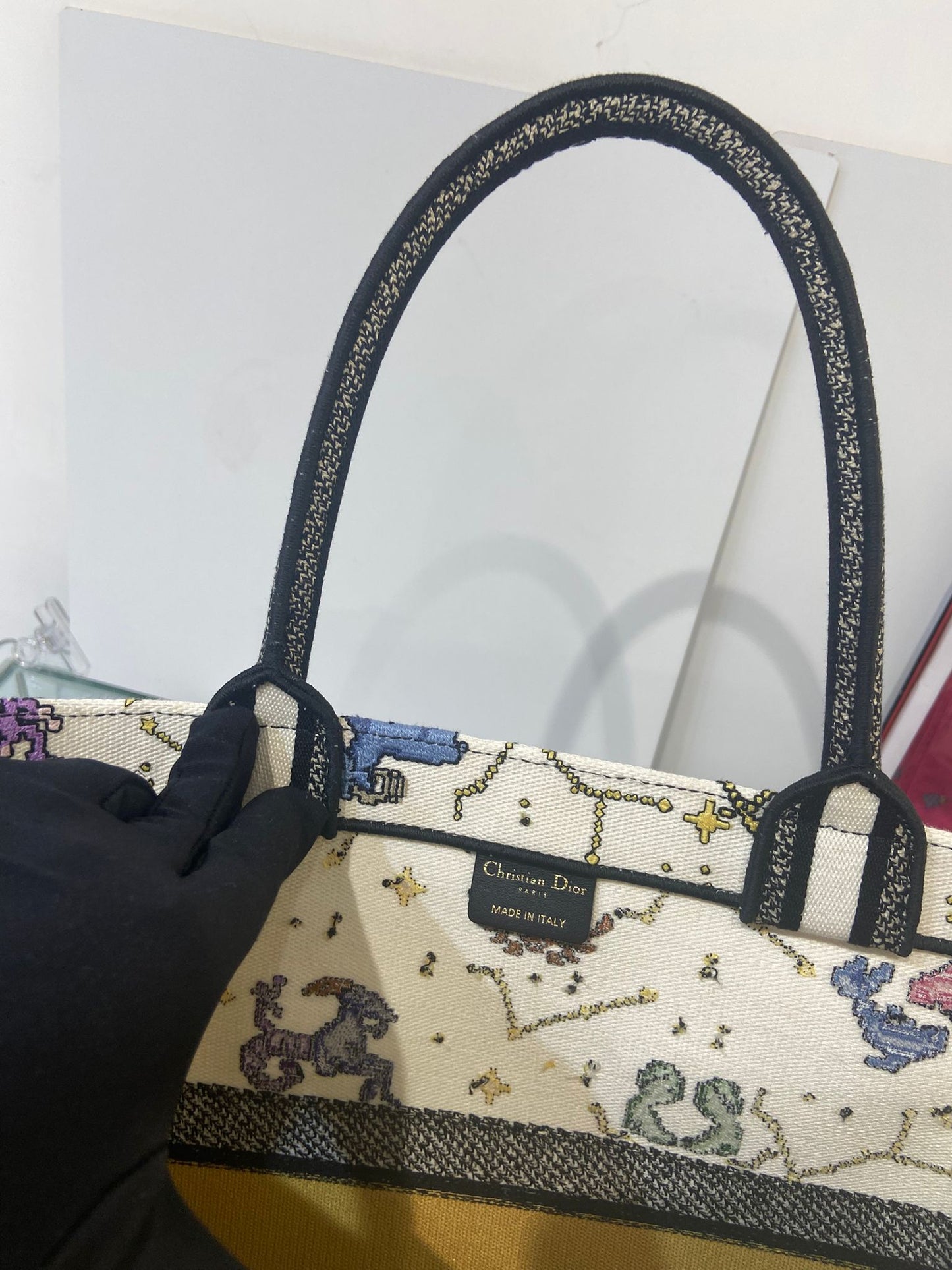 DIOR BOOK TOTE Large Pixel Zodiac