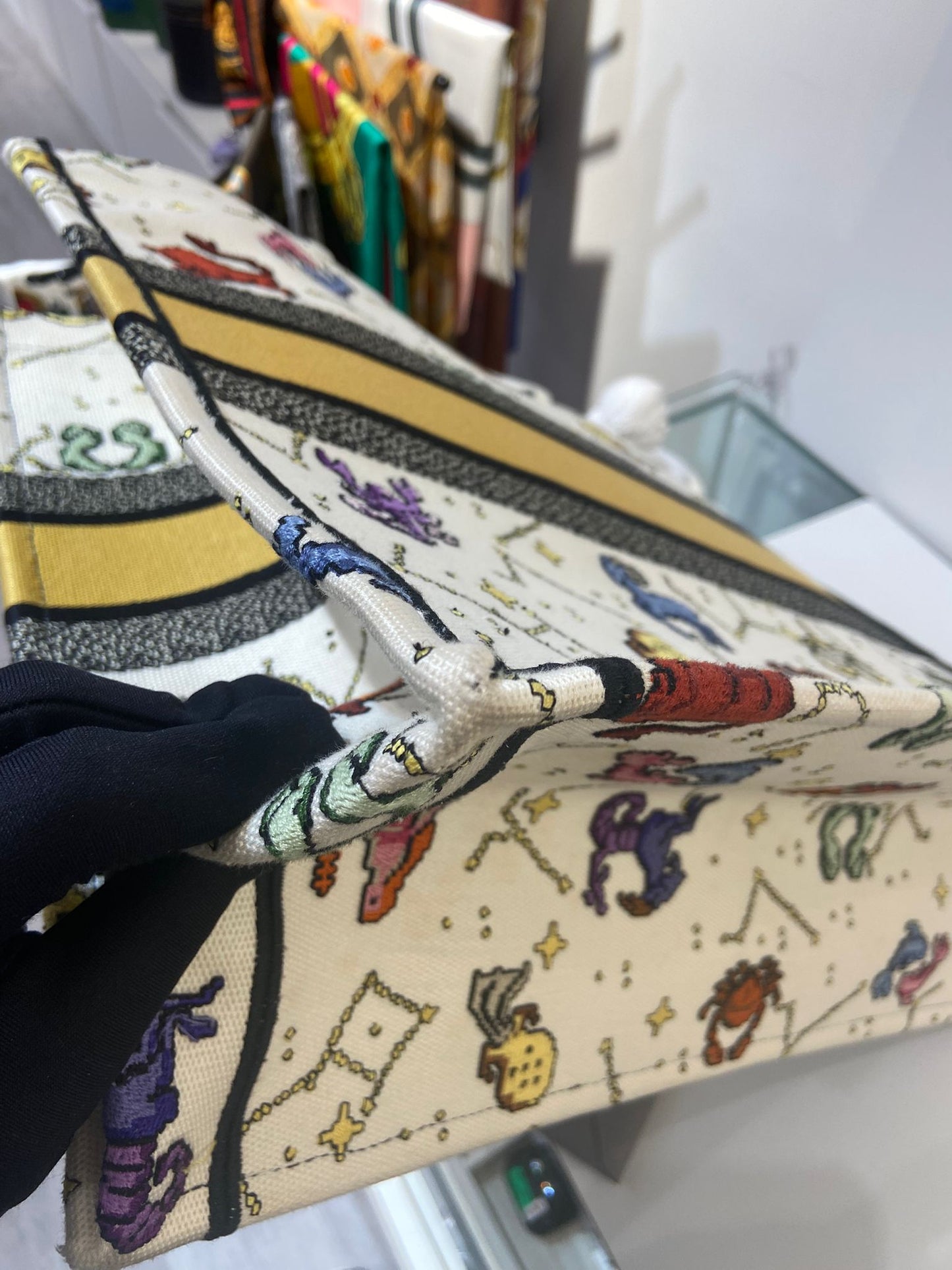 DIOR BOOK TOTE Large Pixel Zodiac