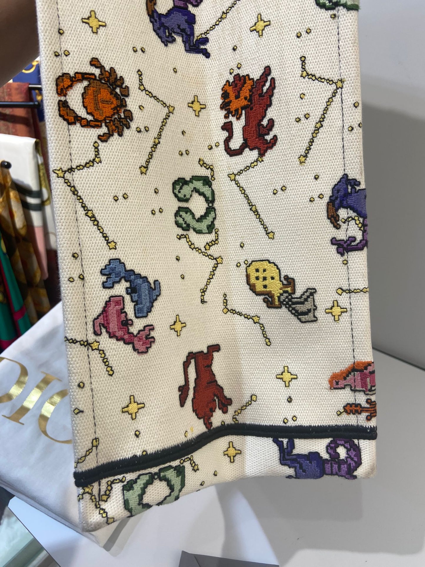 DIOR BOOK TOTE Large Pixel Zodiac