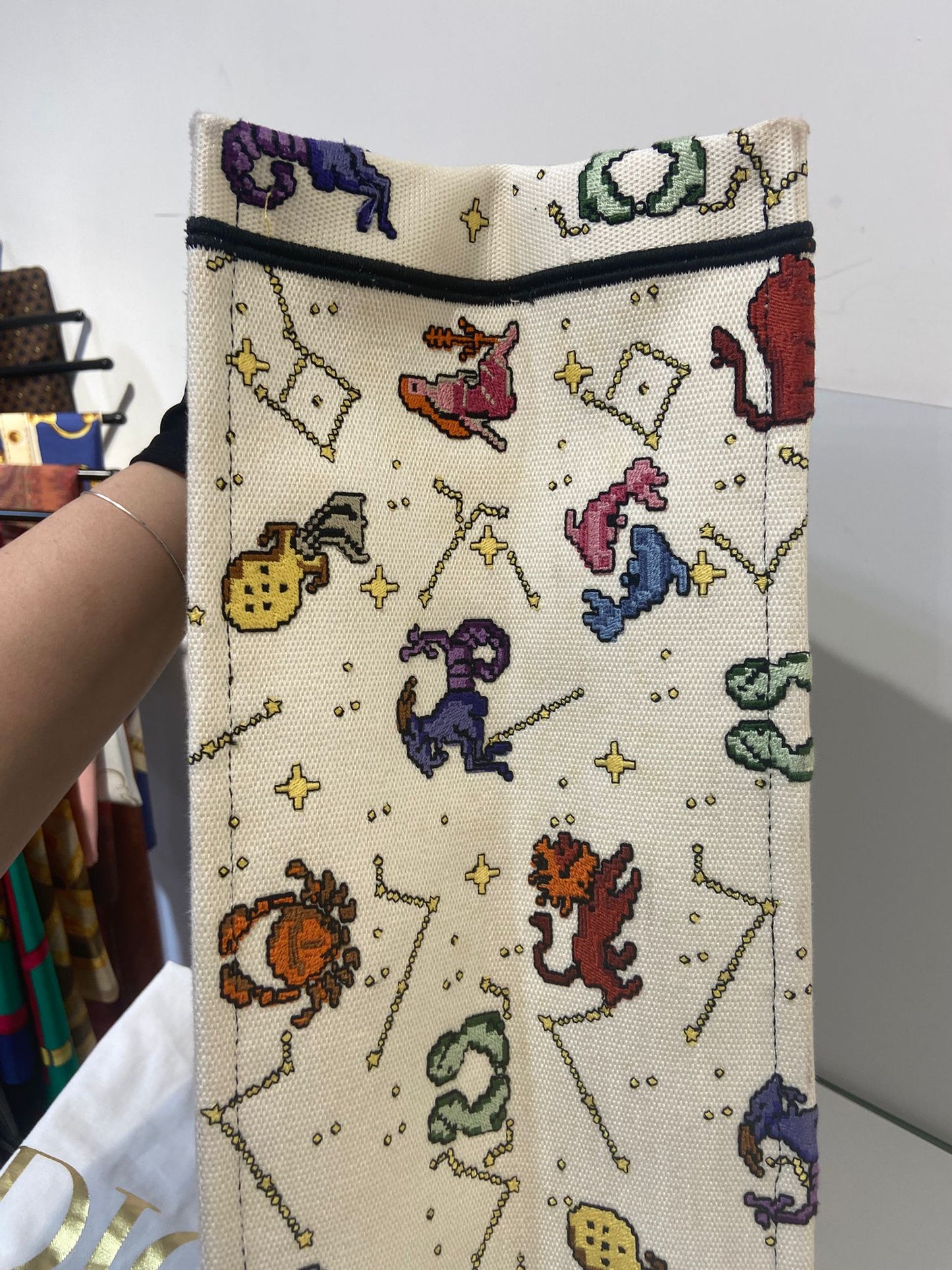 DIOR BOOK TOTE Large Pixel Zodiac