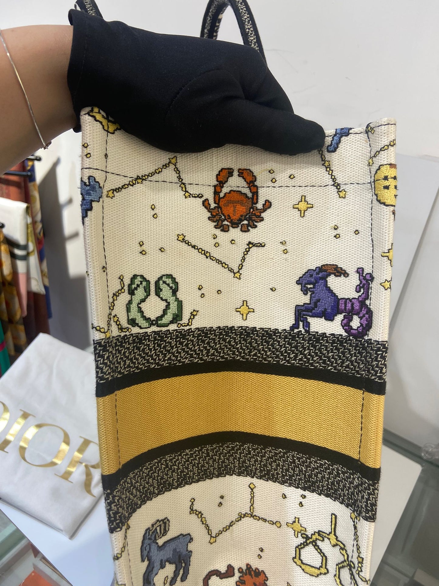 DIOR BOOK TOTE Large Pixel Zodiac