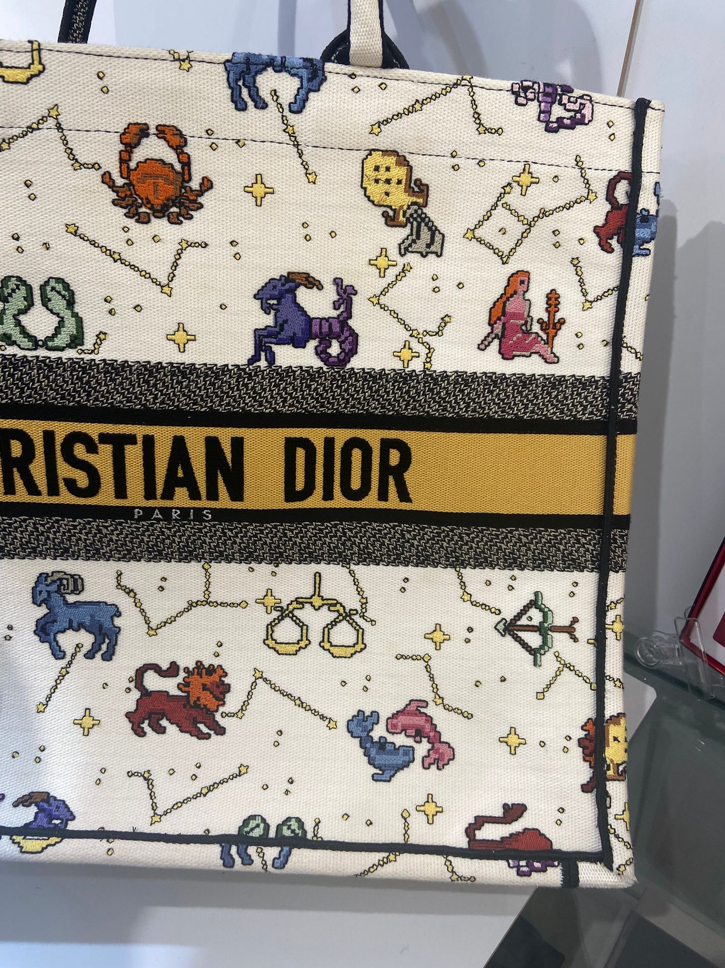 DIOR BOOK TOTE Large Pixel Zodiac