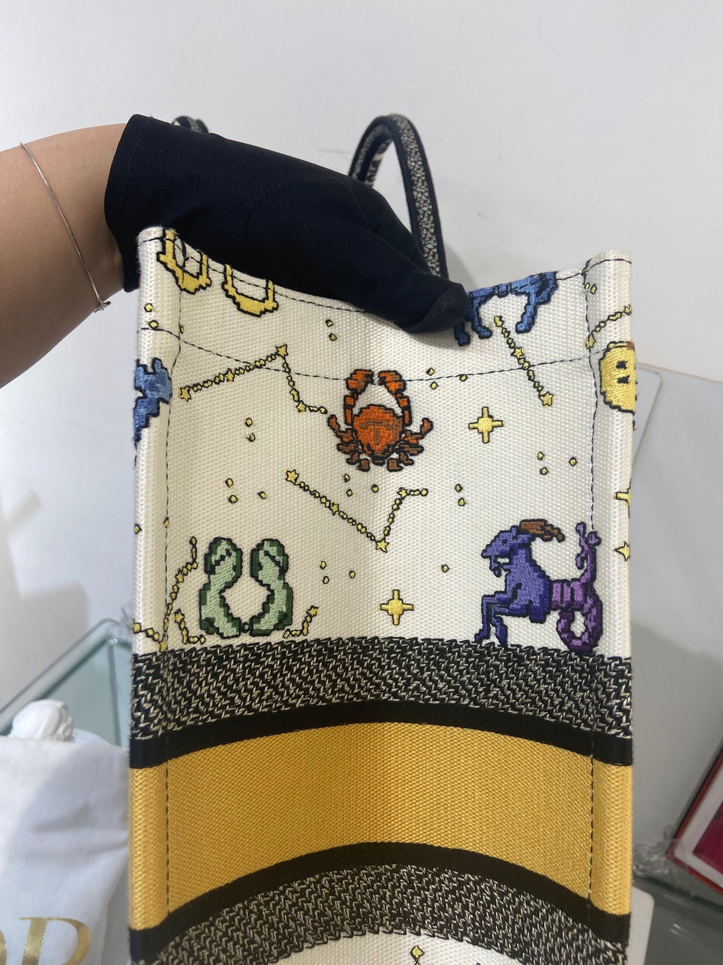DIOR BOOK TOTE Large Pixel Zodiac