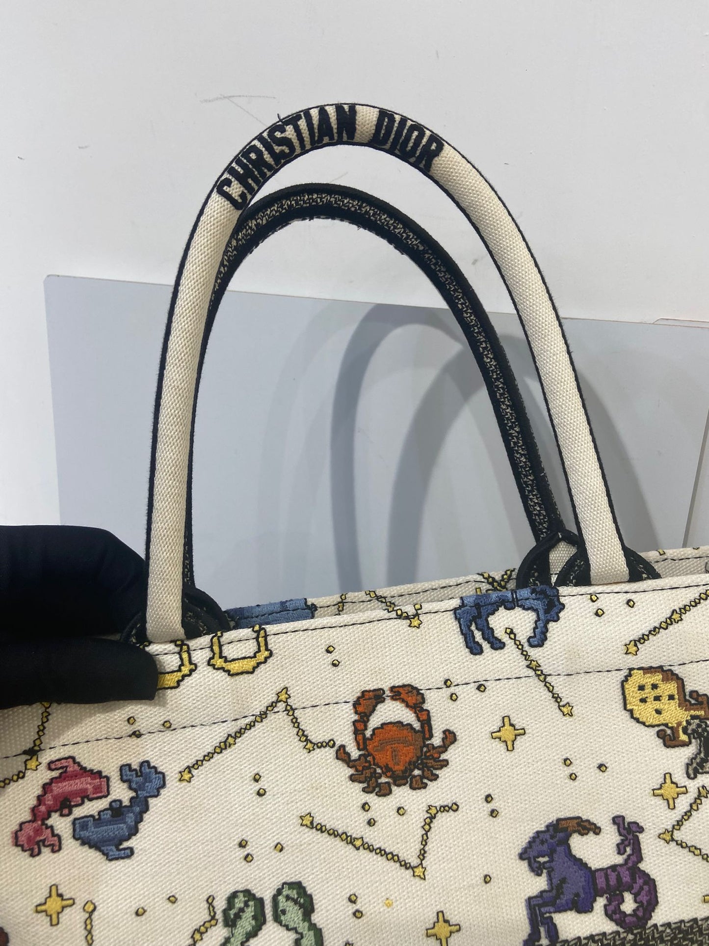 DIOR BOOK TOTE Large Pixel Zodiac