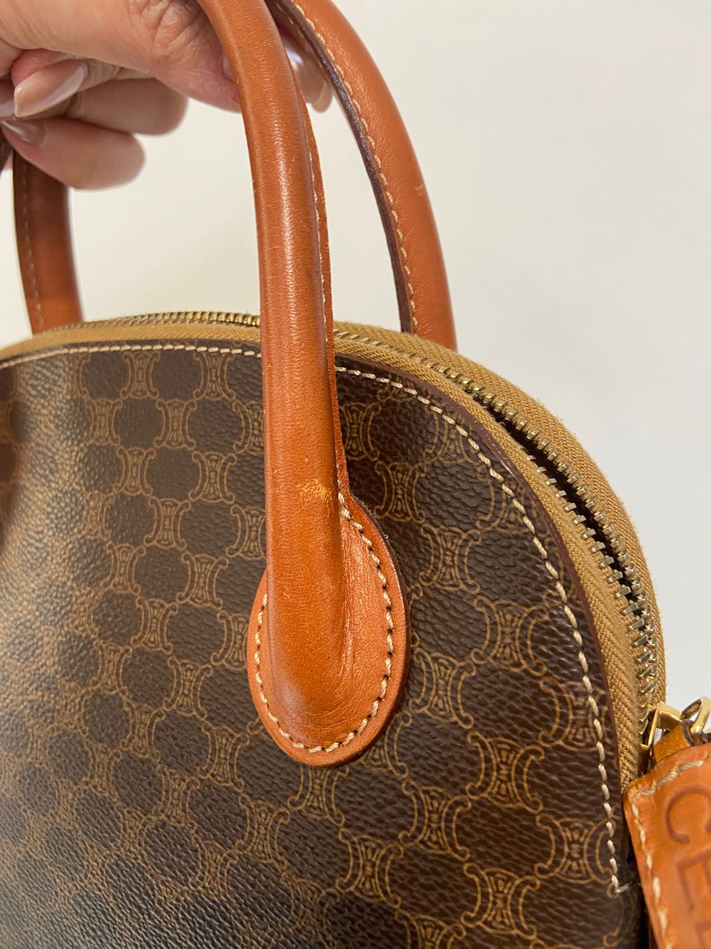 Celine vintage macadam Alma bag
