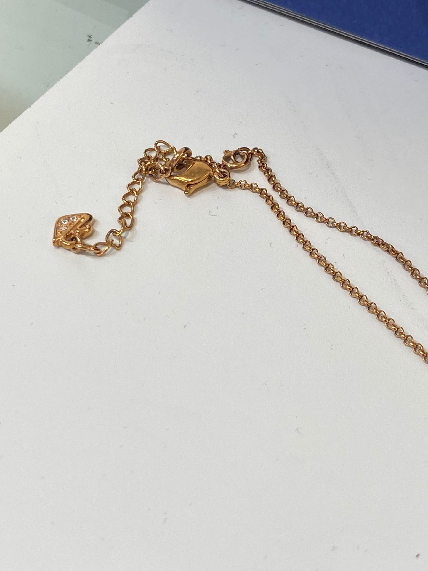swarovski necklace and bracelet set rose gold
