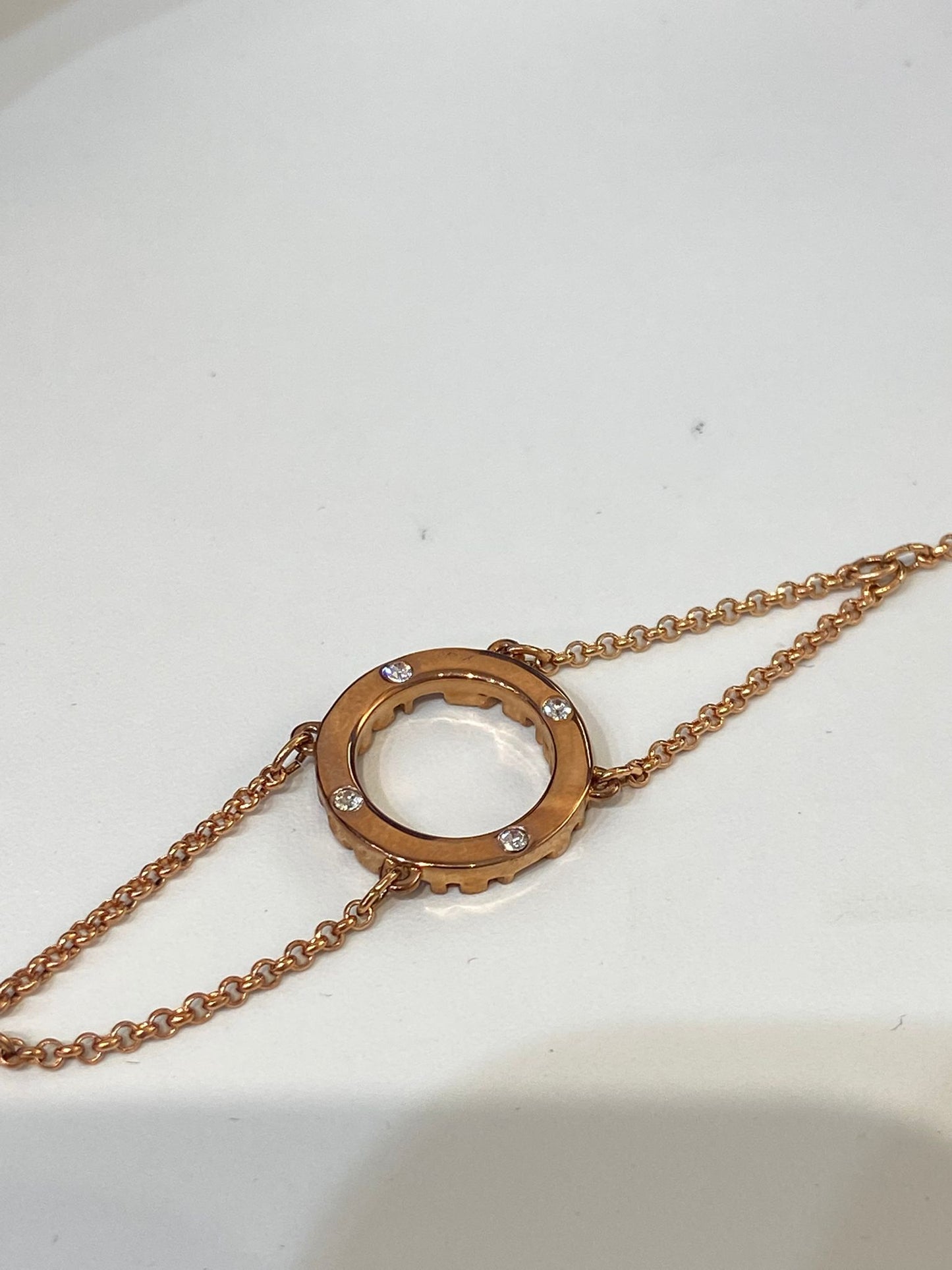 swarovski necklace and bracelet set rose gold