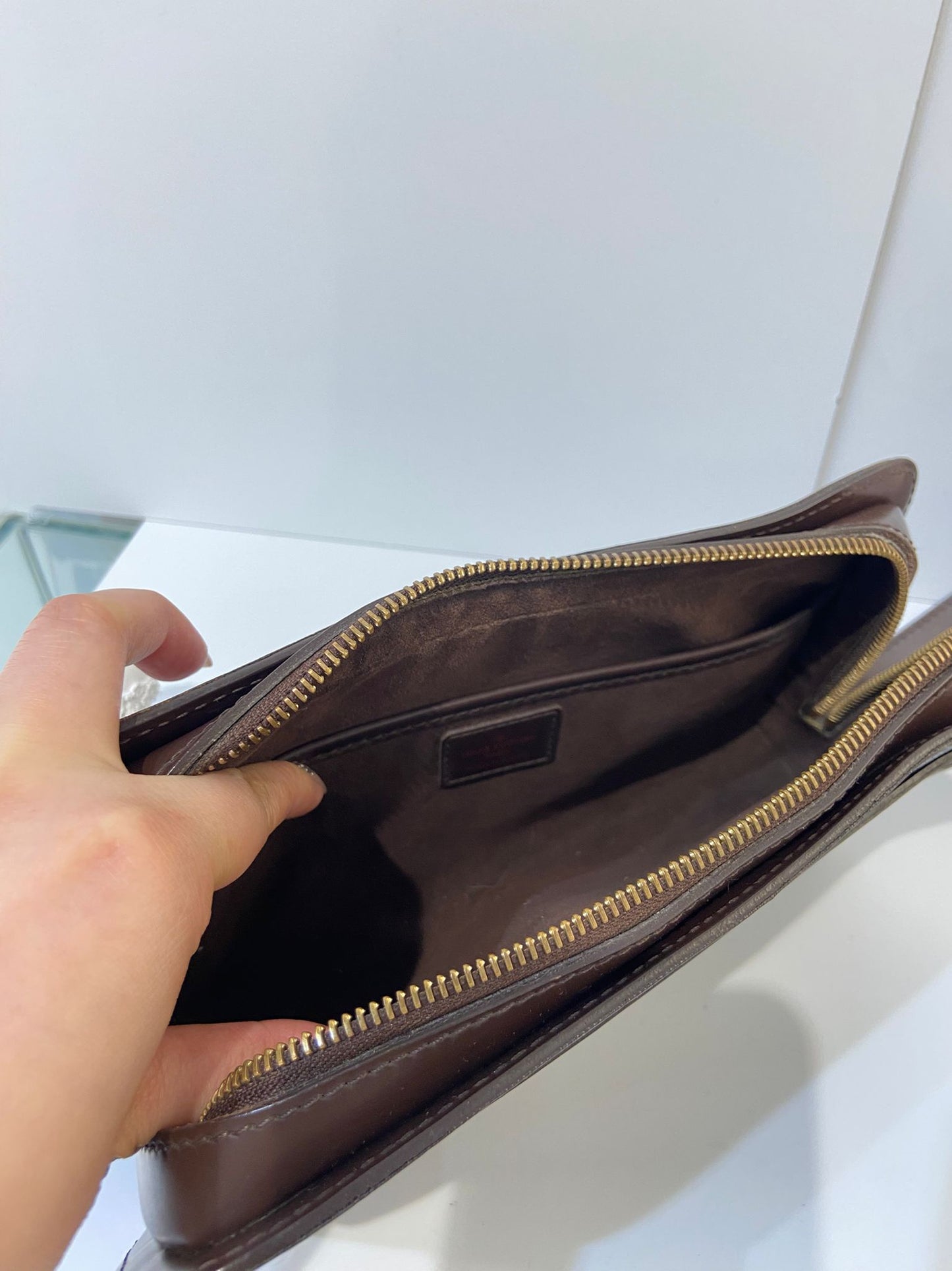 LV Damier Ebene Saint Louis clutch
