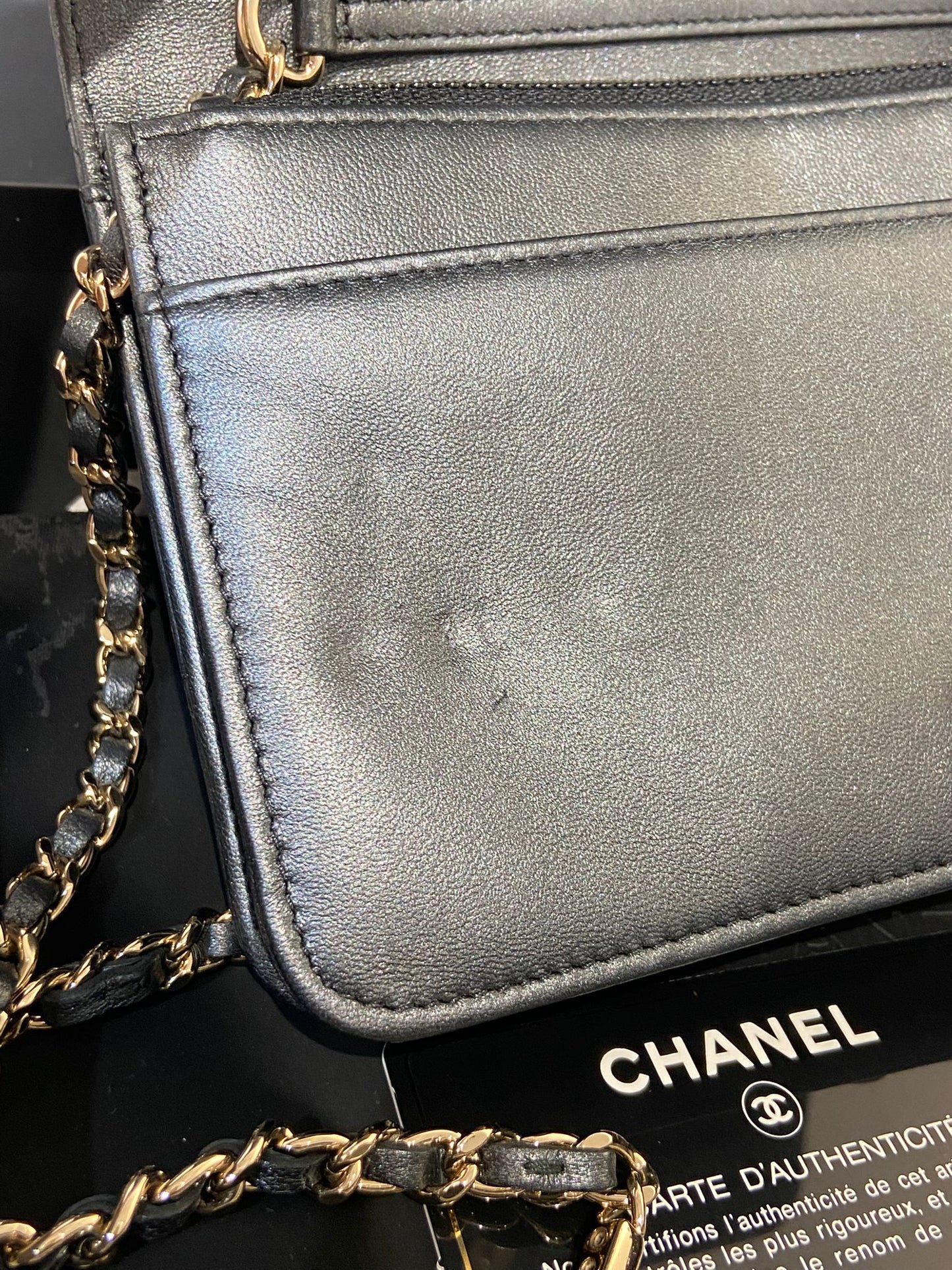 CHANEL WOC pearl chain
